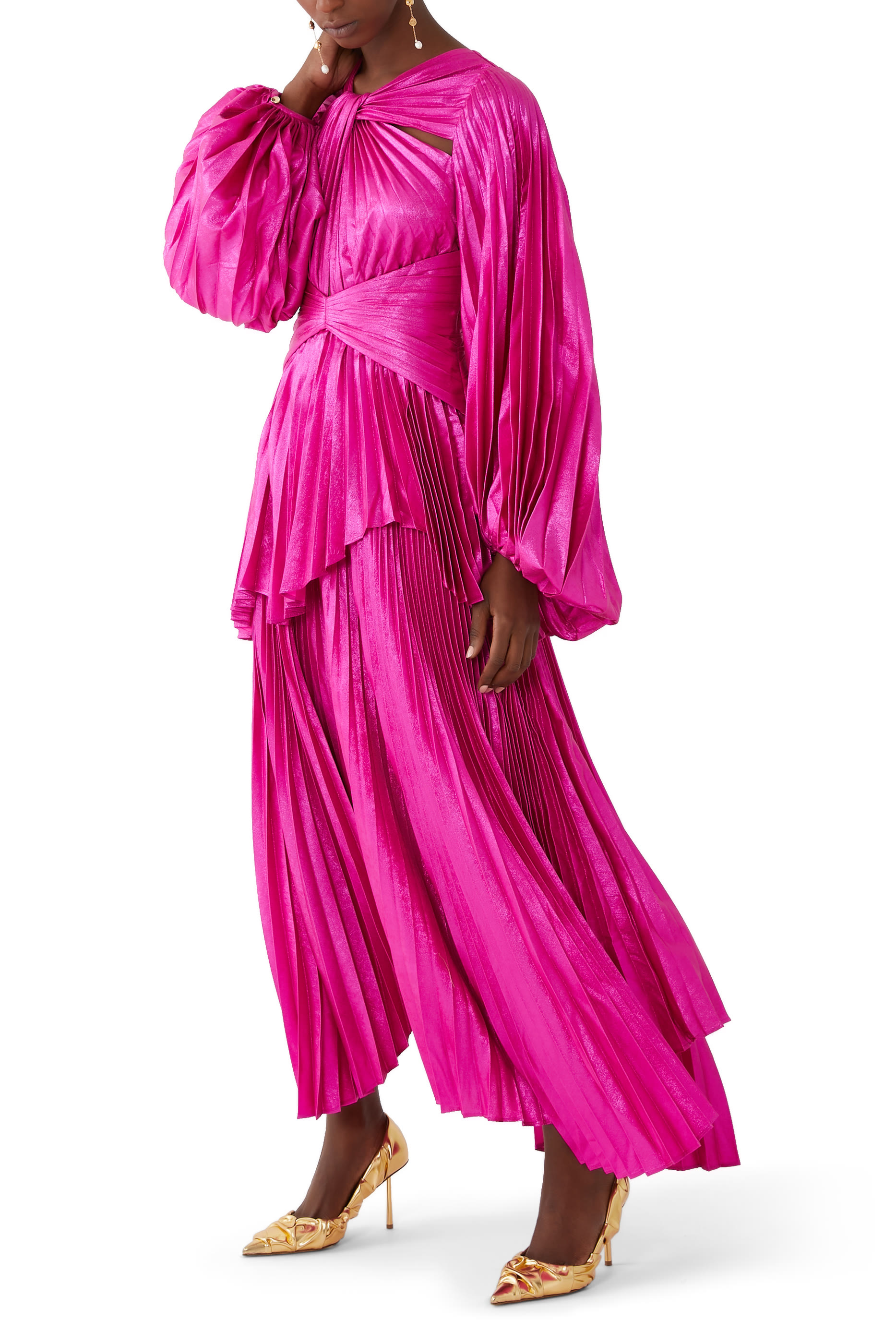 Rosella Puff-Sleeve Maxi Dress