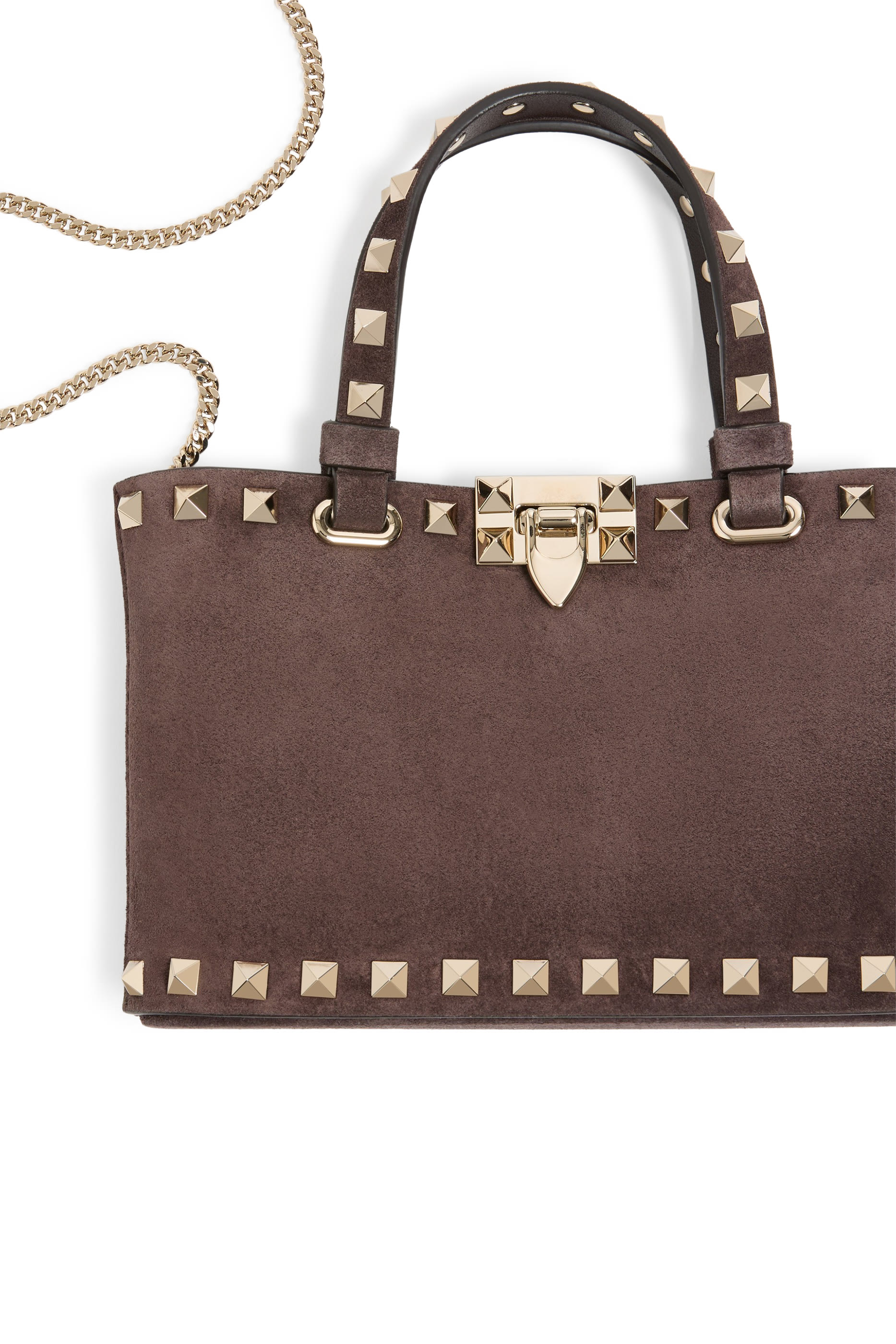 Rockstud Mini Suede Shopping Bag 
