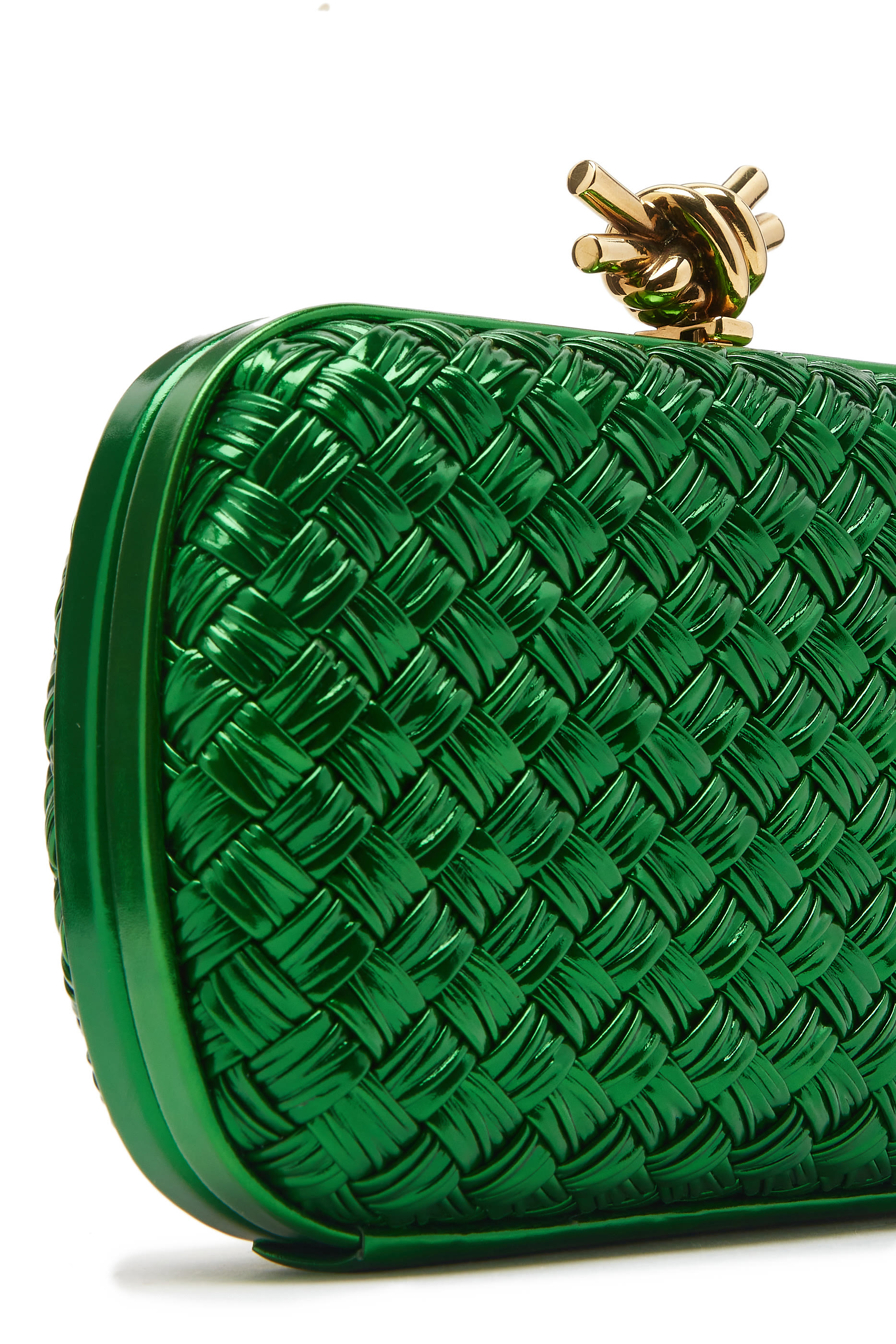 Intrecciato Leather Knot Clutch