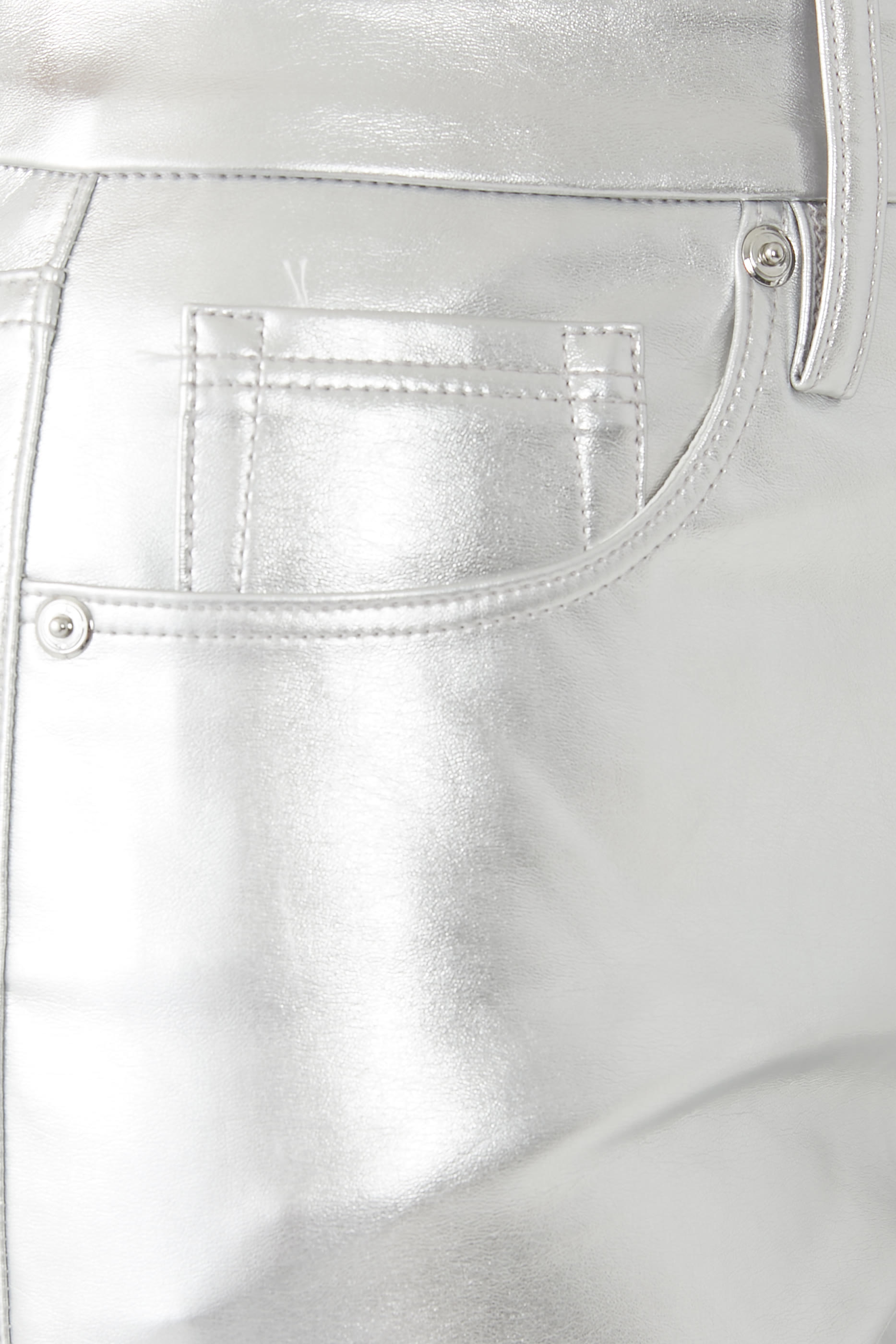 Metallic Faux Leather Pants