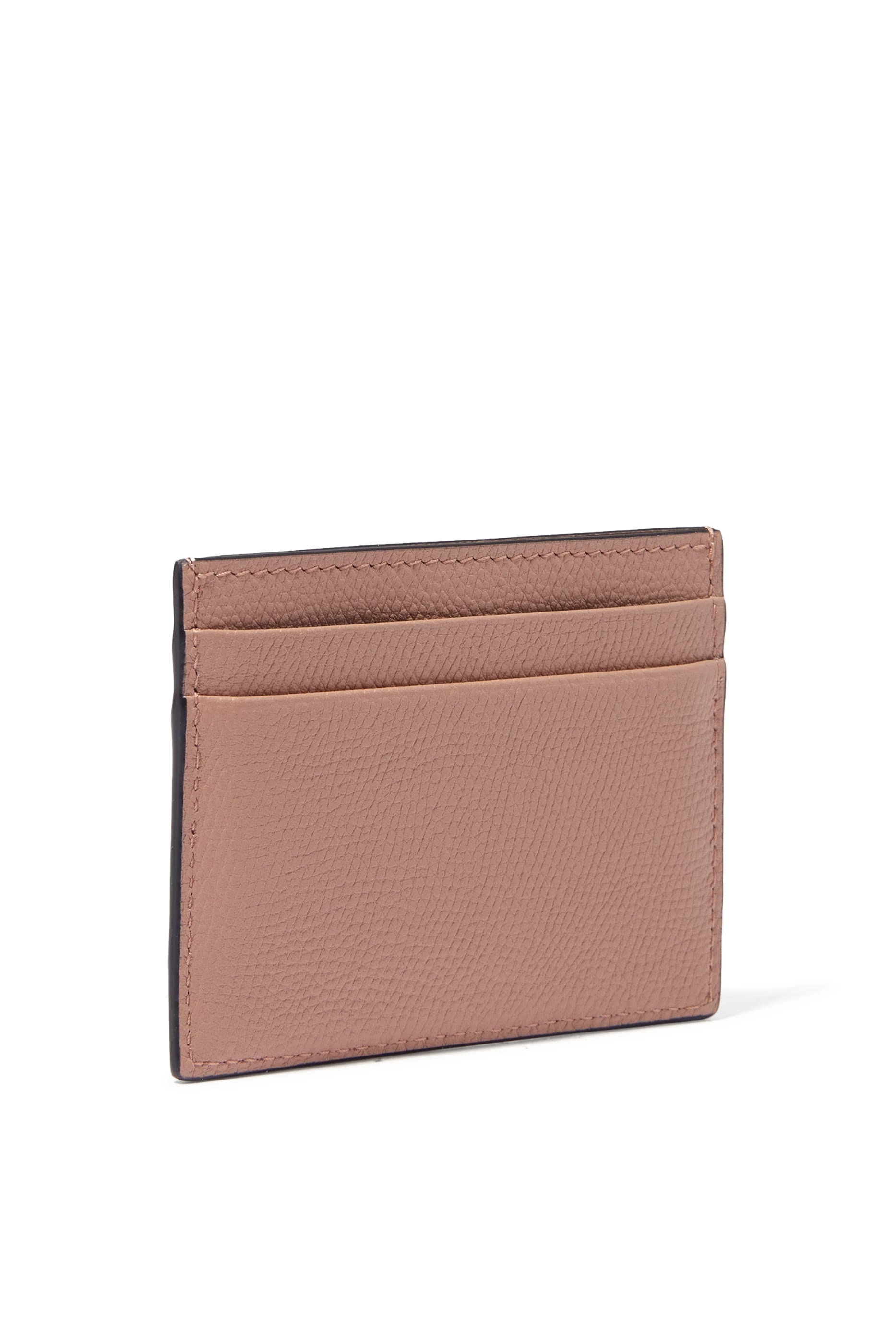 VLogo Signature Grainy Calfskin Cardholder