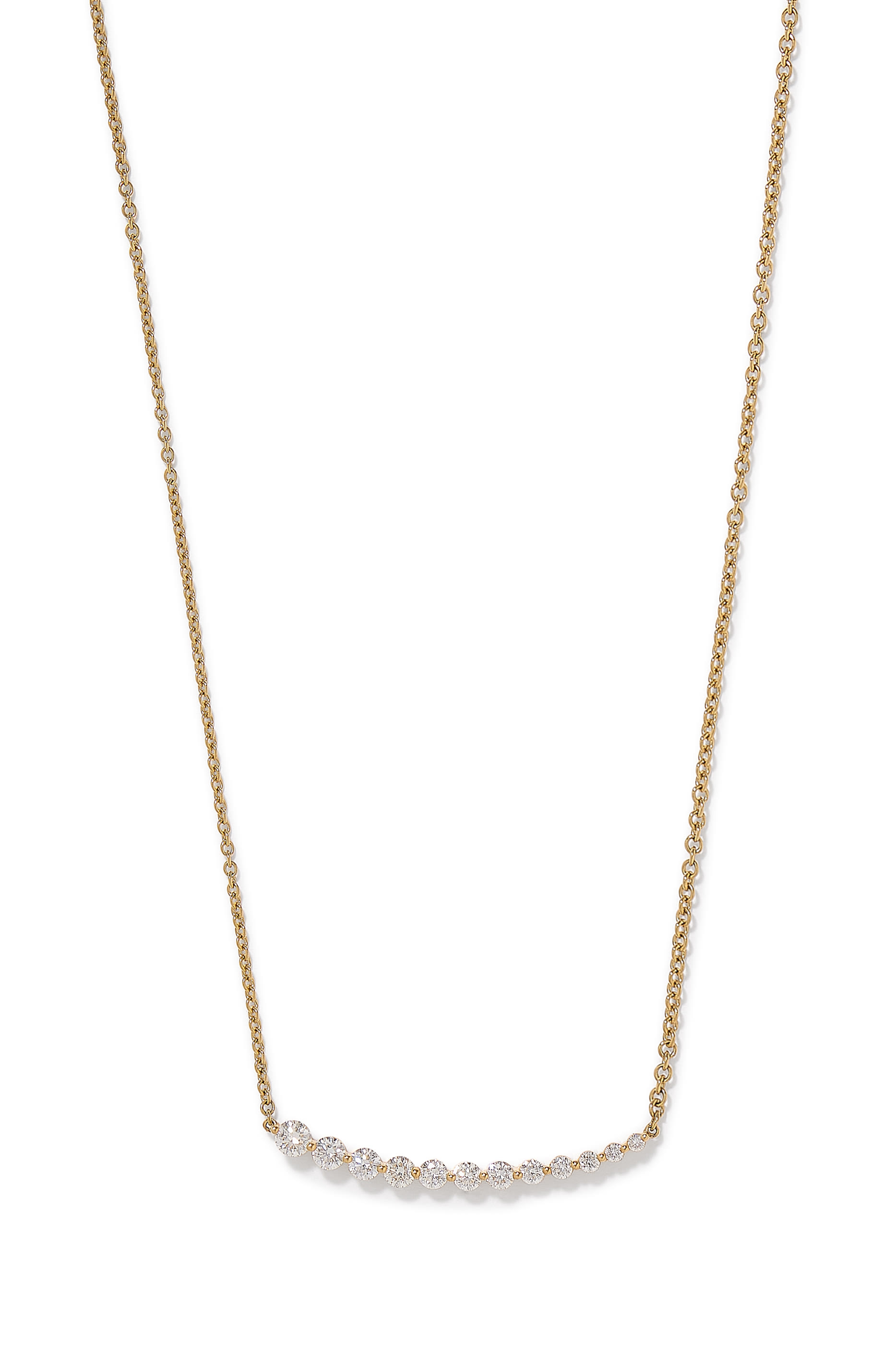 Graduated Diamond Necklace, 18k Yellow Gold & Diamonds