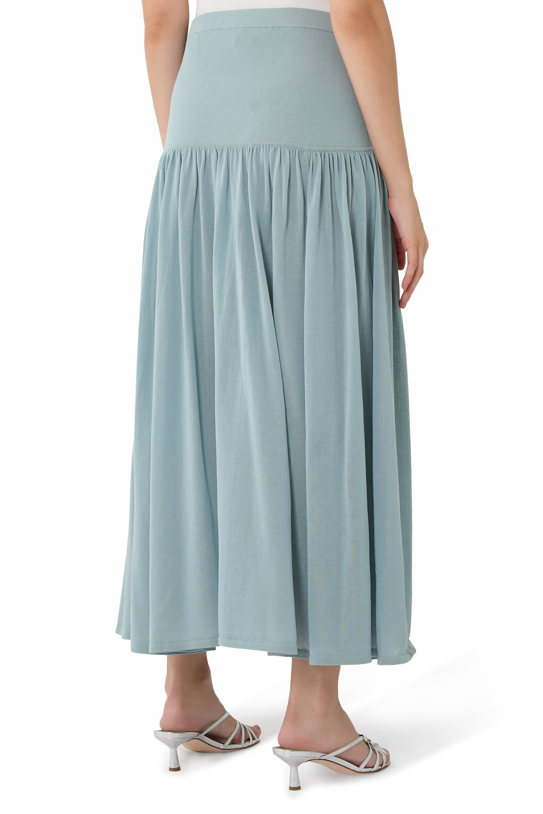 Hypnotic Gathered Midi Skirt