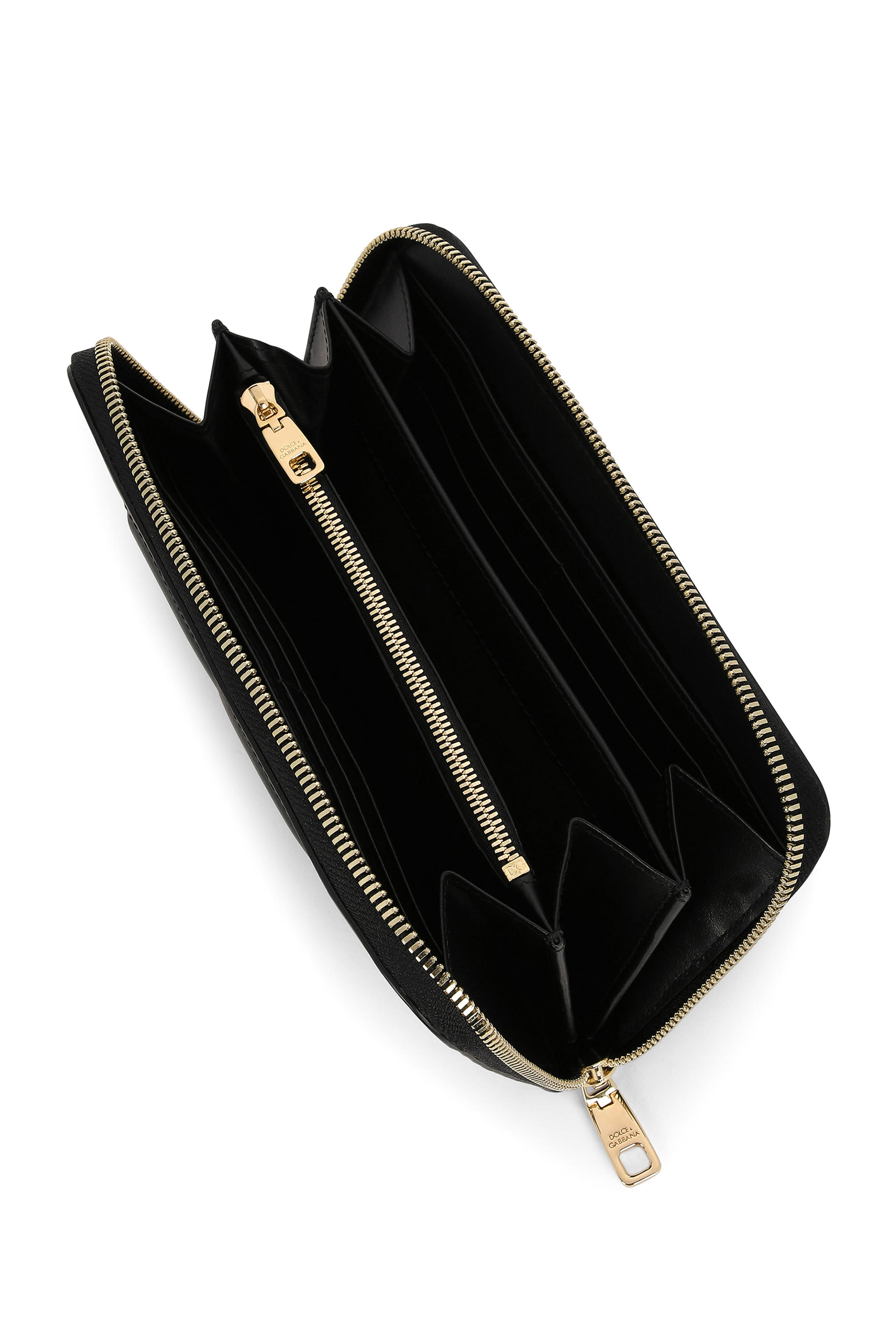 Logo Leather Zip Around Wallet