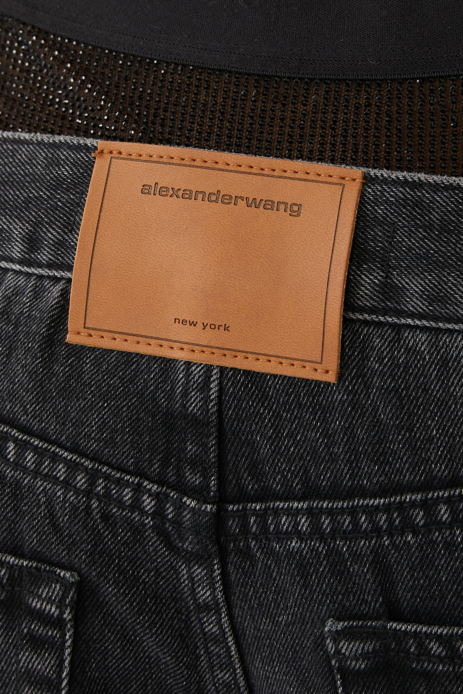 Pre-Styled Straight-Leg Slit-Hem Jeans