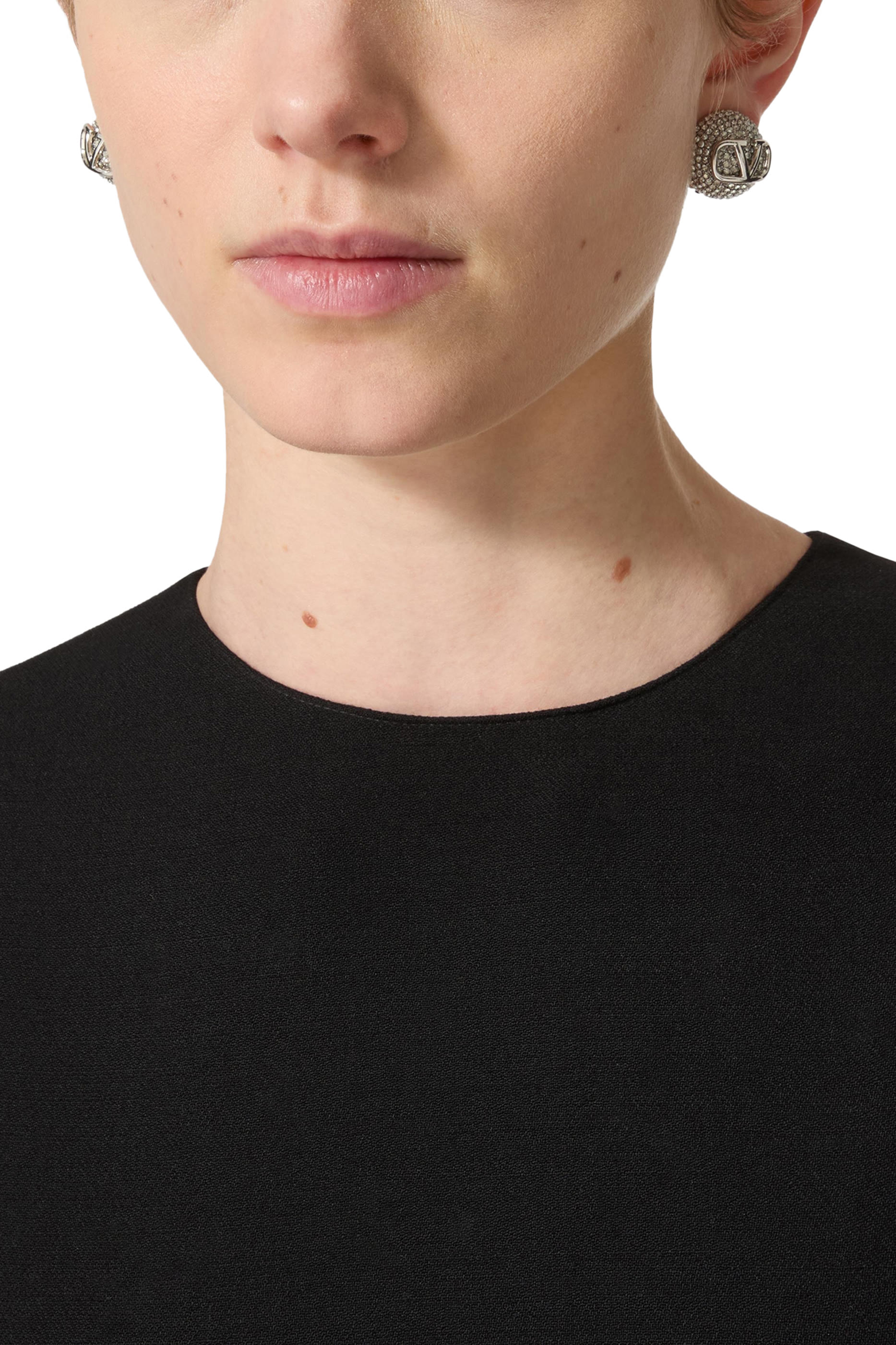 VLogo Signature Metal & Swarovski® Crystal Earrings