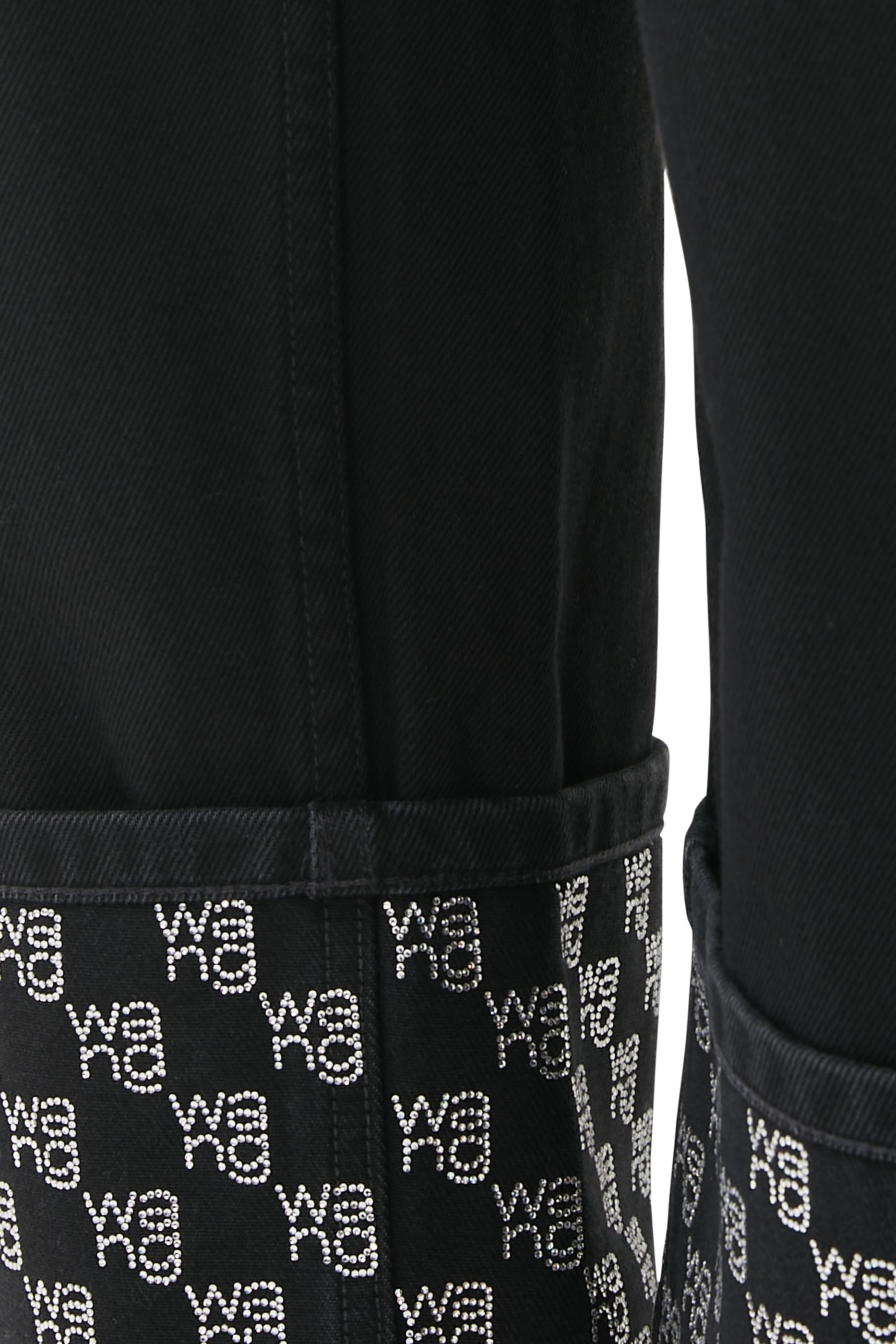 Crystal Cuff Straight Jeans