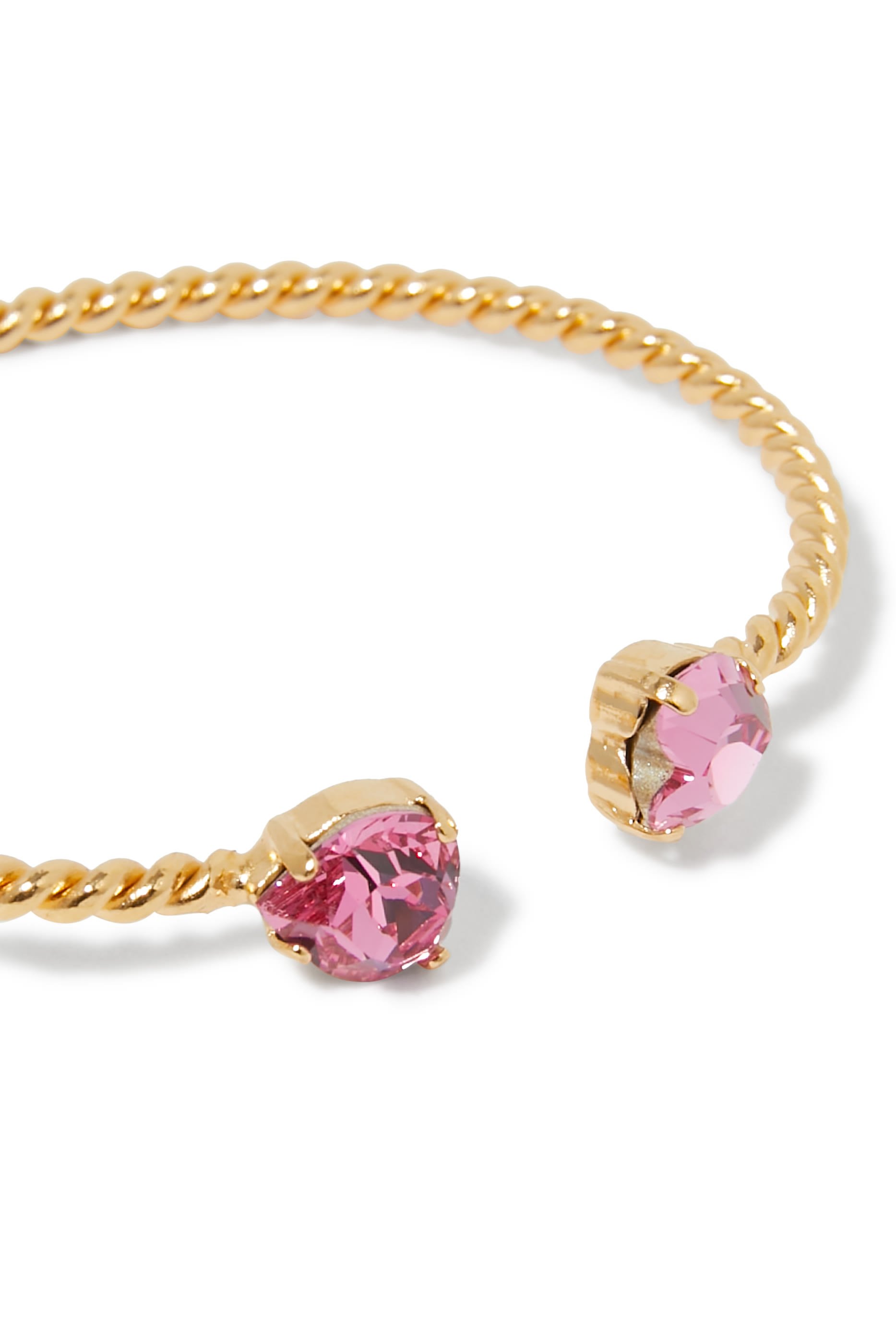 Valentina Heart Bracelet, 18K Gold Plating & Crystals
