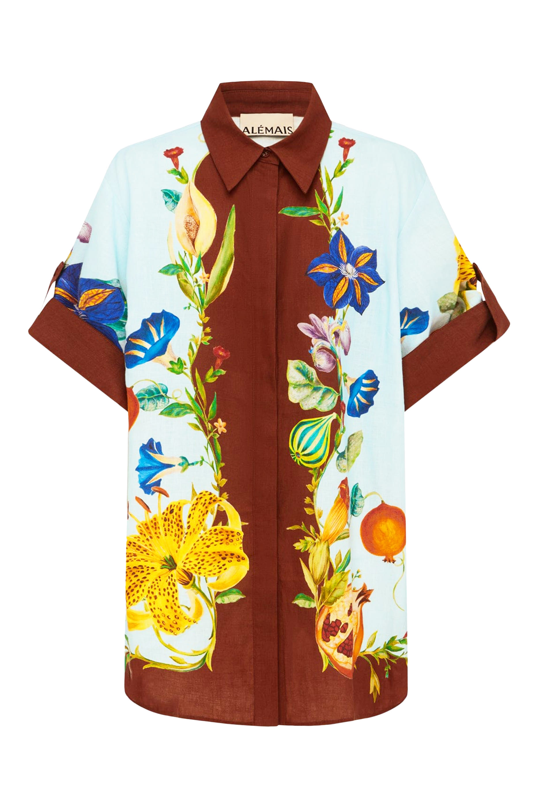 Dahlia Floral Linen Shirt