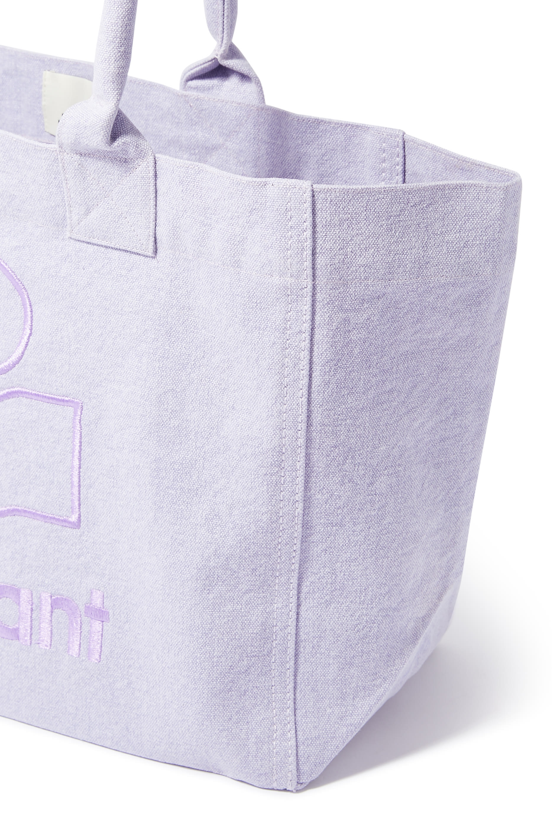 Yenky Zipped Washed Cotton Logo Tote Bag