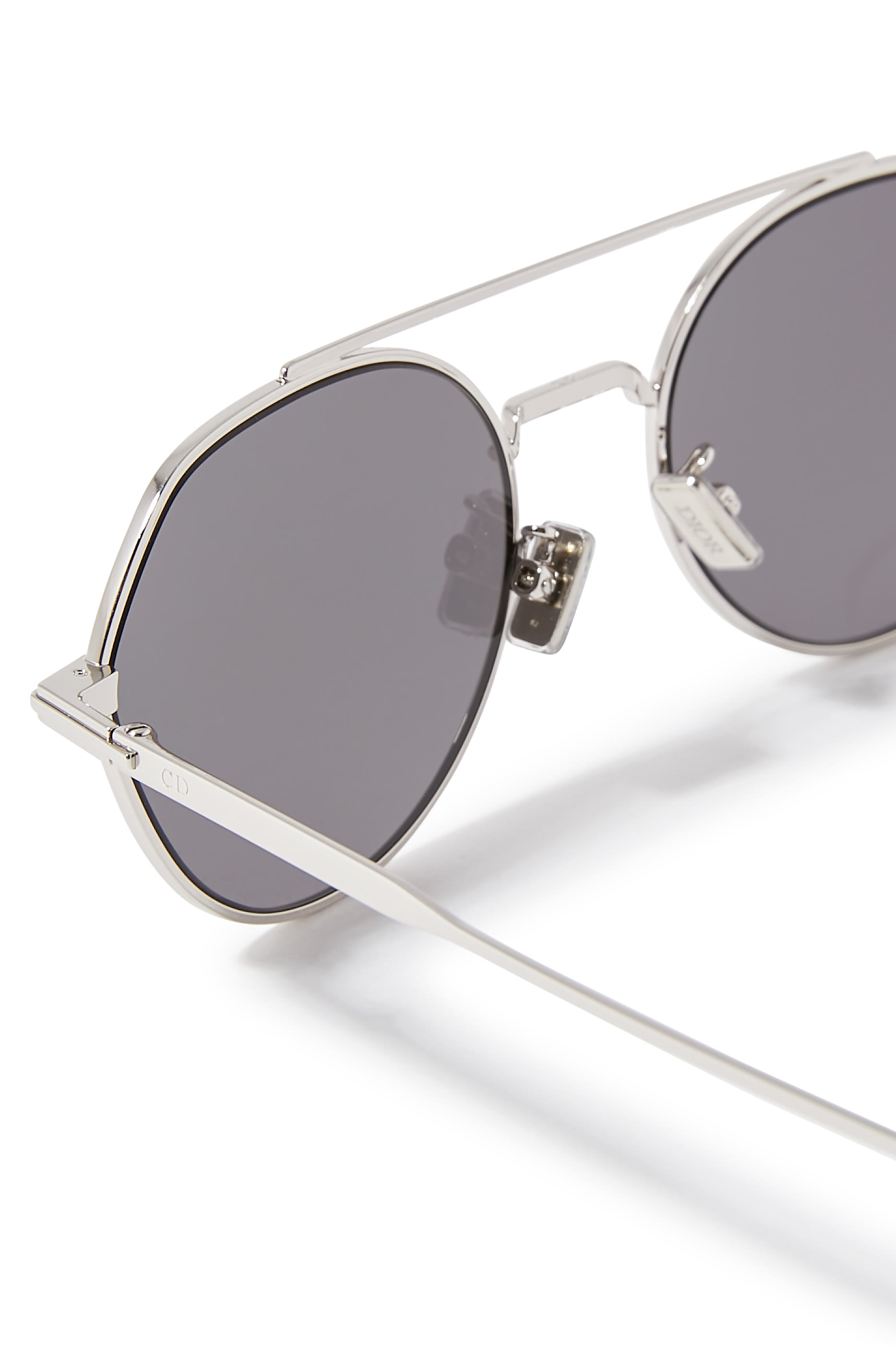 DiorBlackSuit R6U Gold Geometric Sunglasses