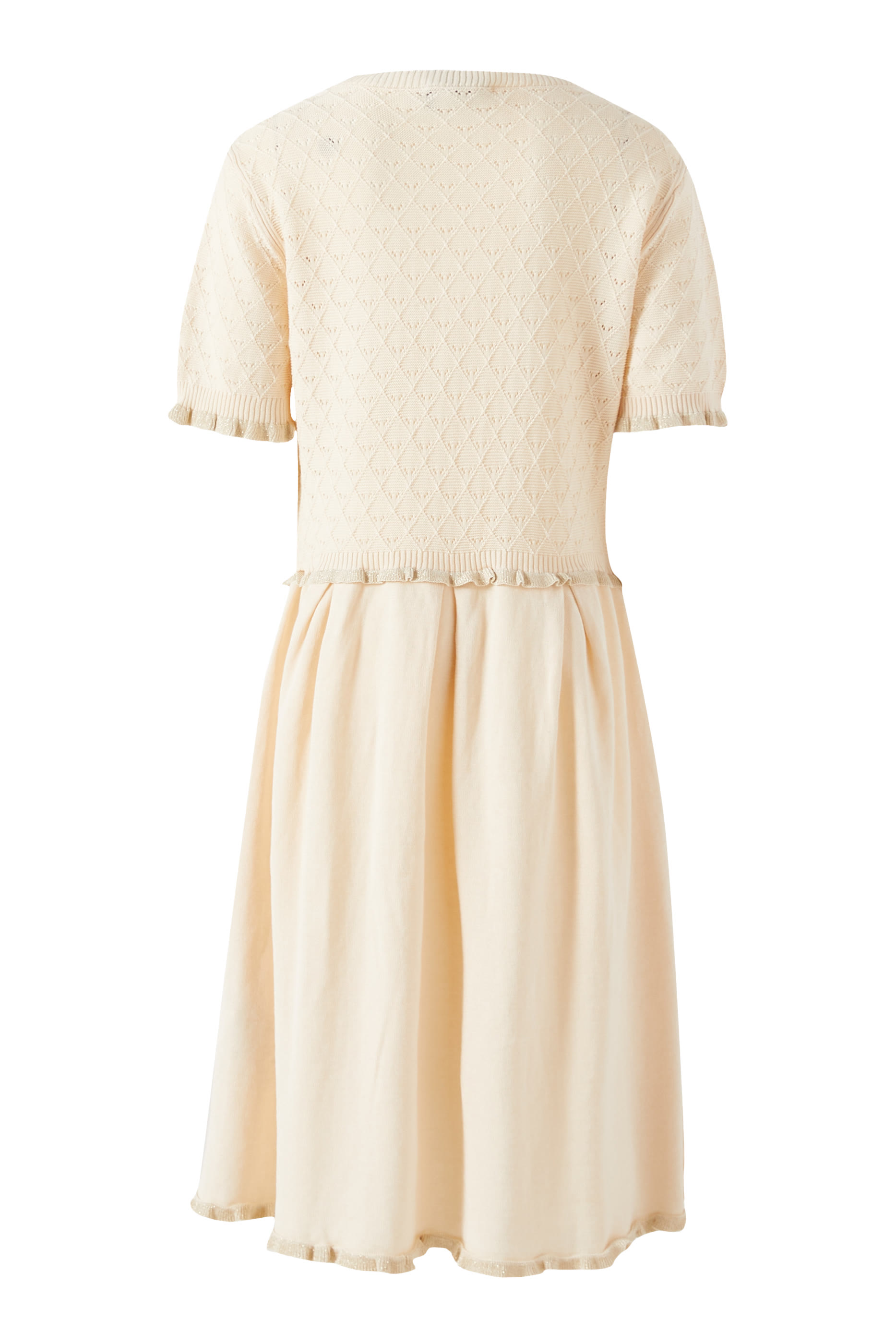 Kids Knit Dress with Lurex Ruffles