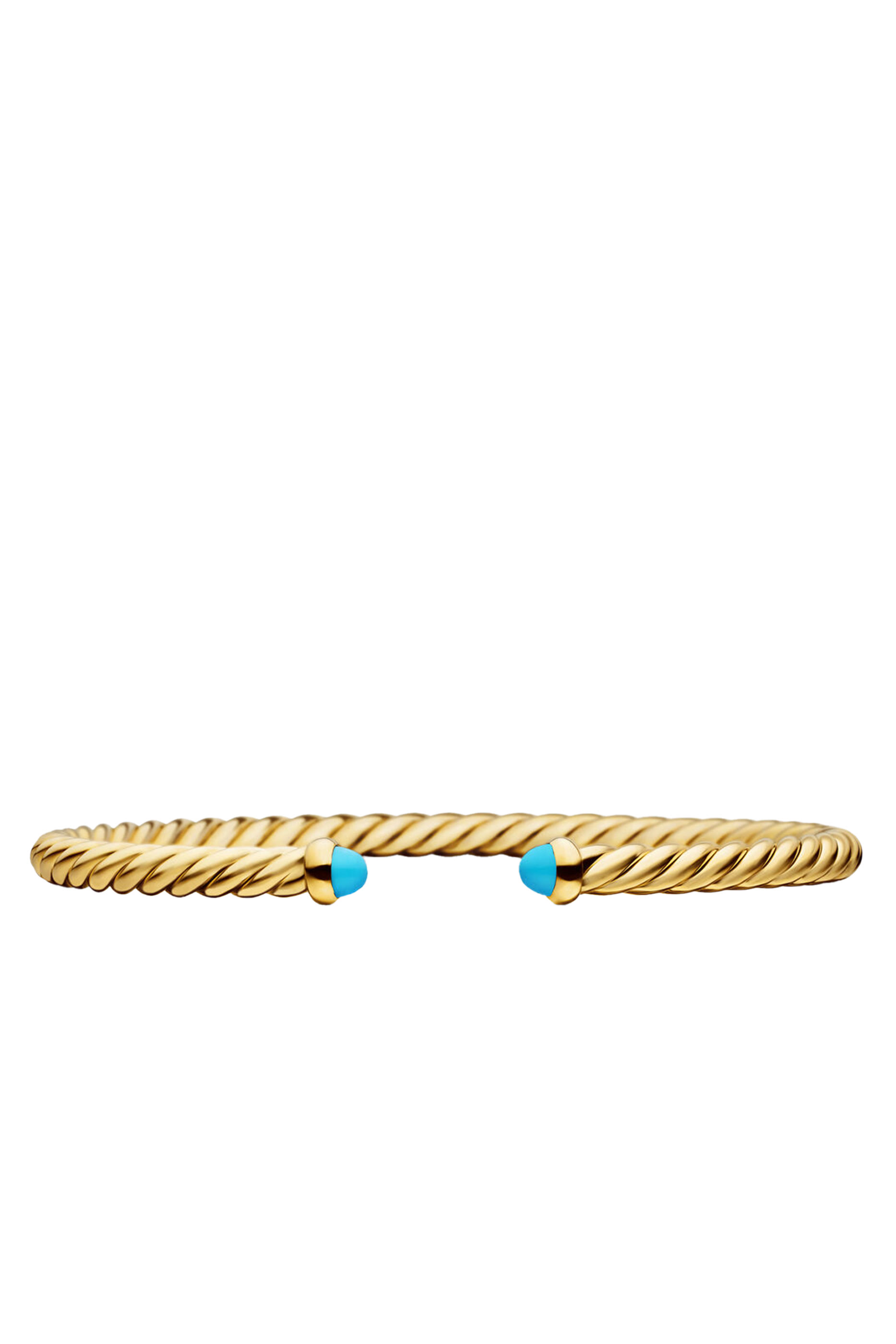 Cable Flex Bracelet, 18k Yellow Gold & Turquoise