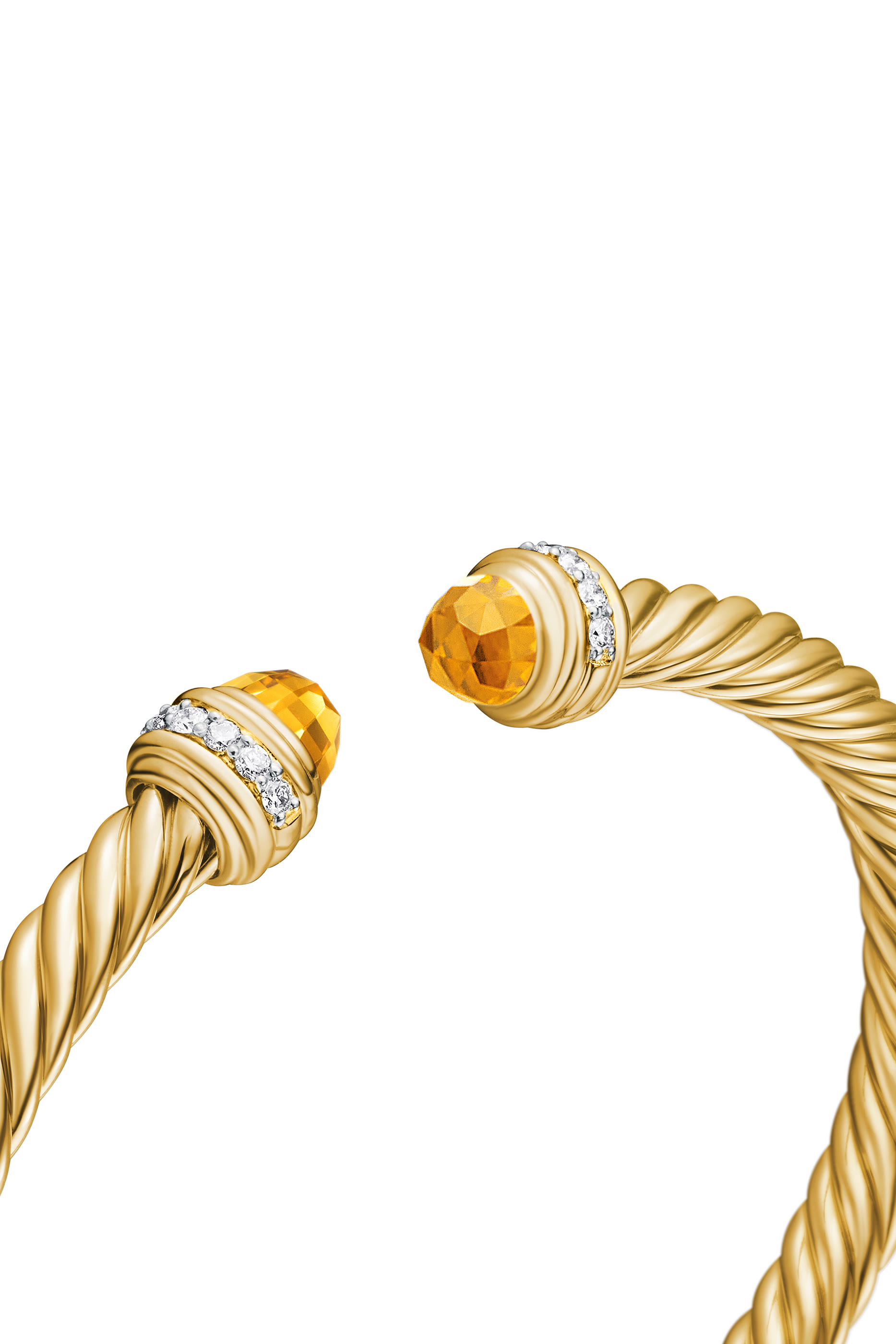 Classic Cablespira&reg; Bracelet, 18K Yellow Gold with Citrine & Diamonds