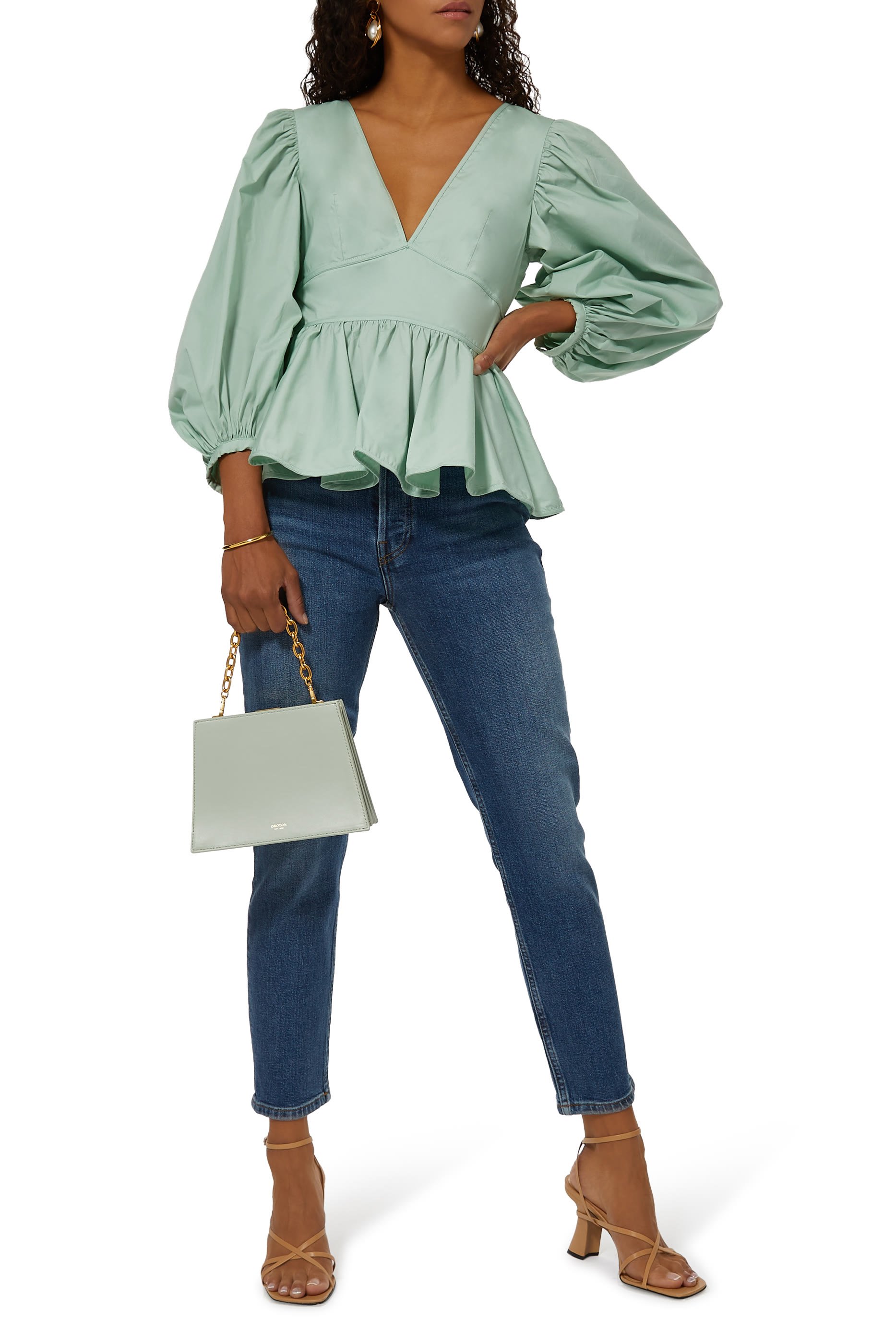 High-Rise Ankle Crop Jeans