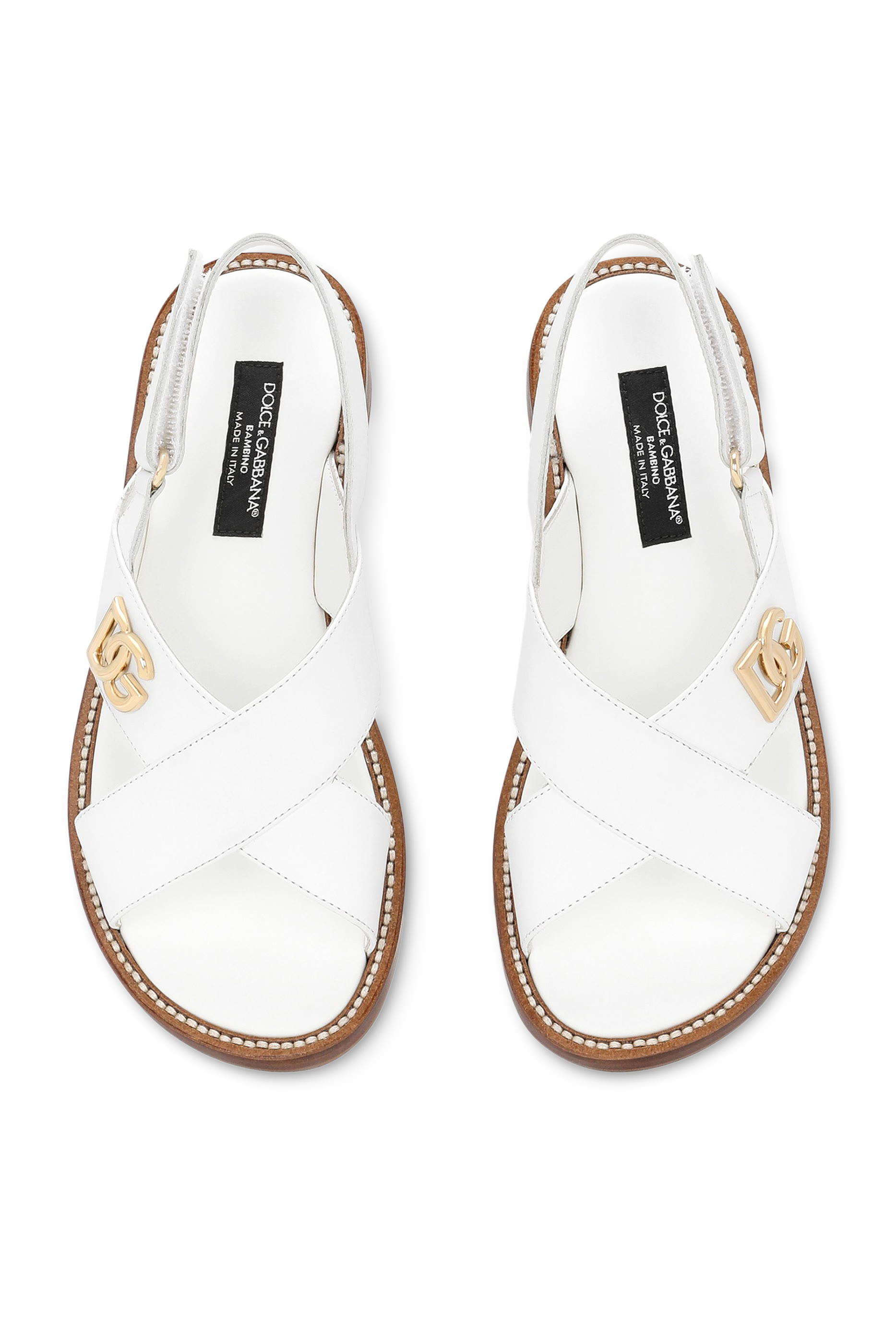 Kids Logo Calfskin Sandals