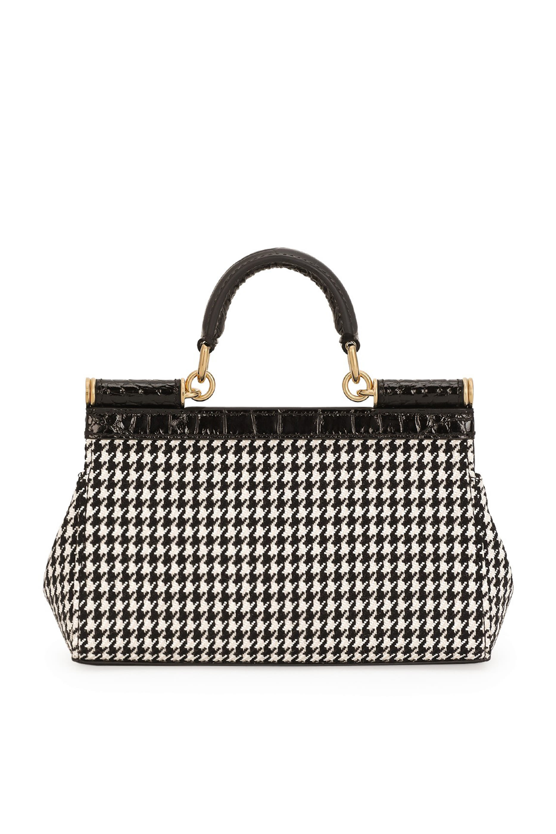 Small Sicily Houndstooth Fabric Handbag
