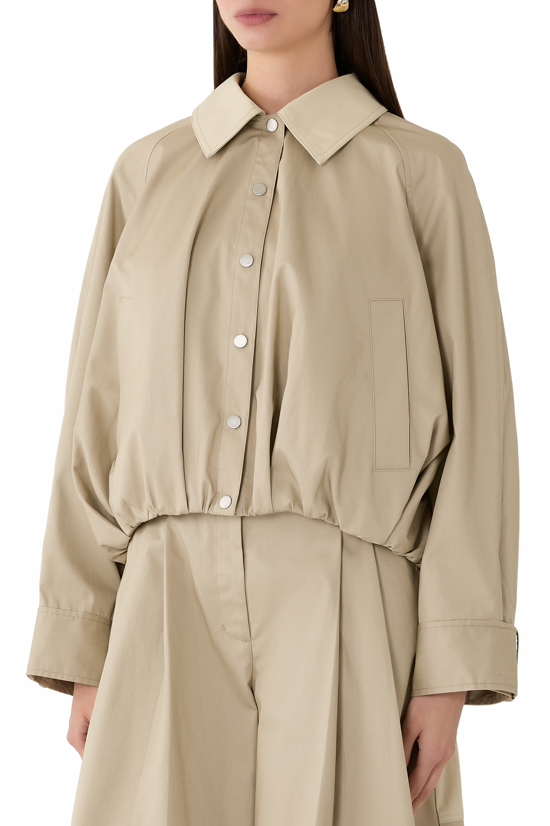 Snap Front Blouson Bomber Jacket