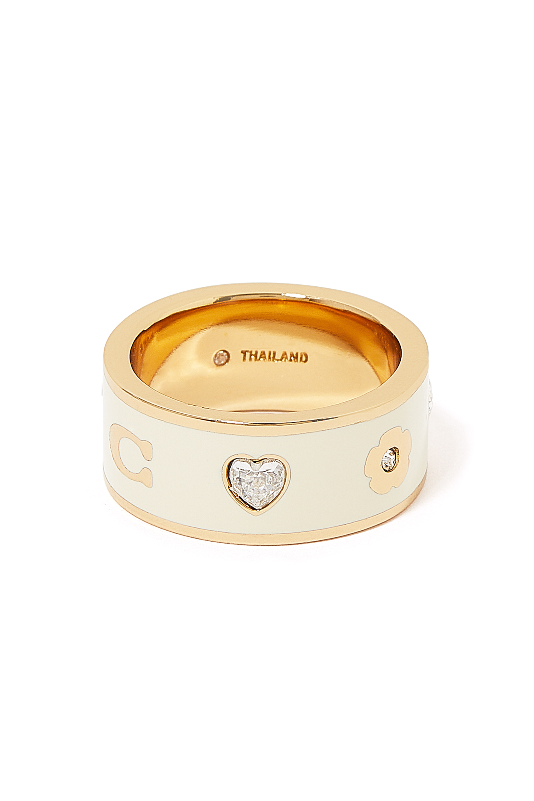 Enamel Horse & Carriage Band Ring