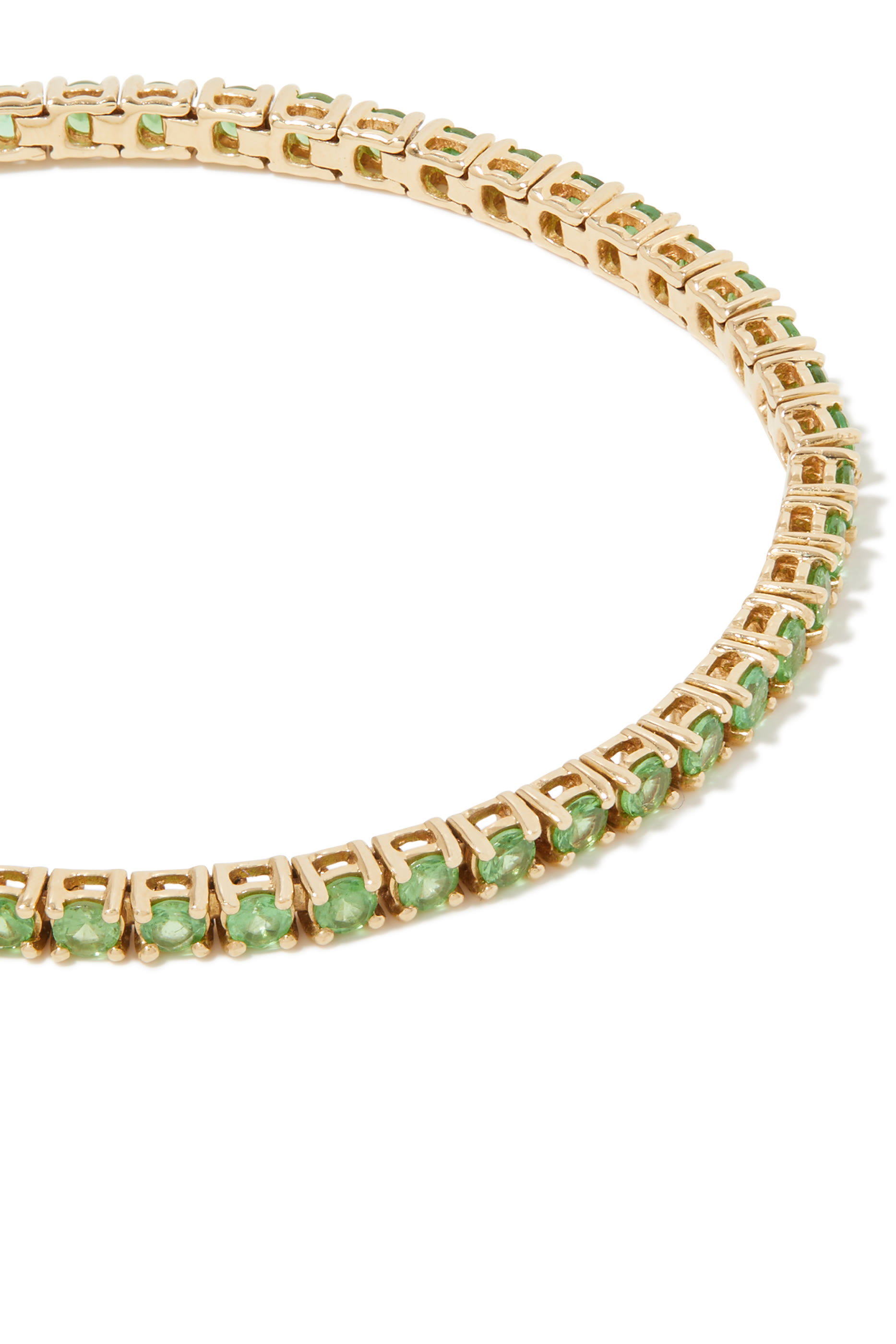 Thicc Green Garnet Tennis Bracelet