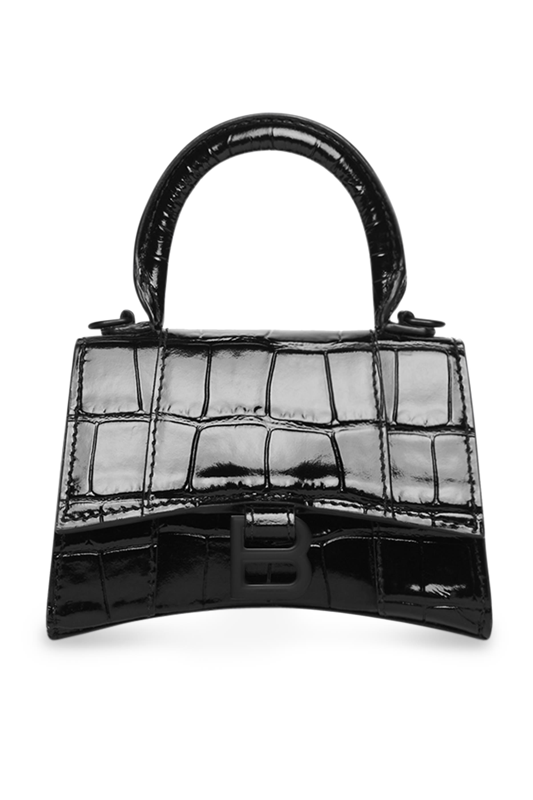 Hourglass Mini Top Handle Bag with Chain