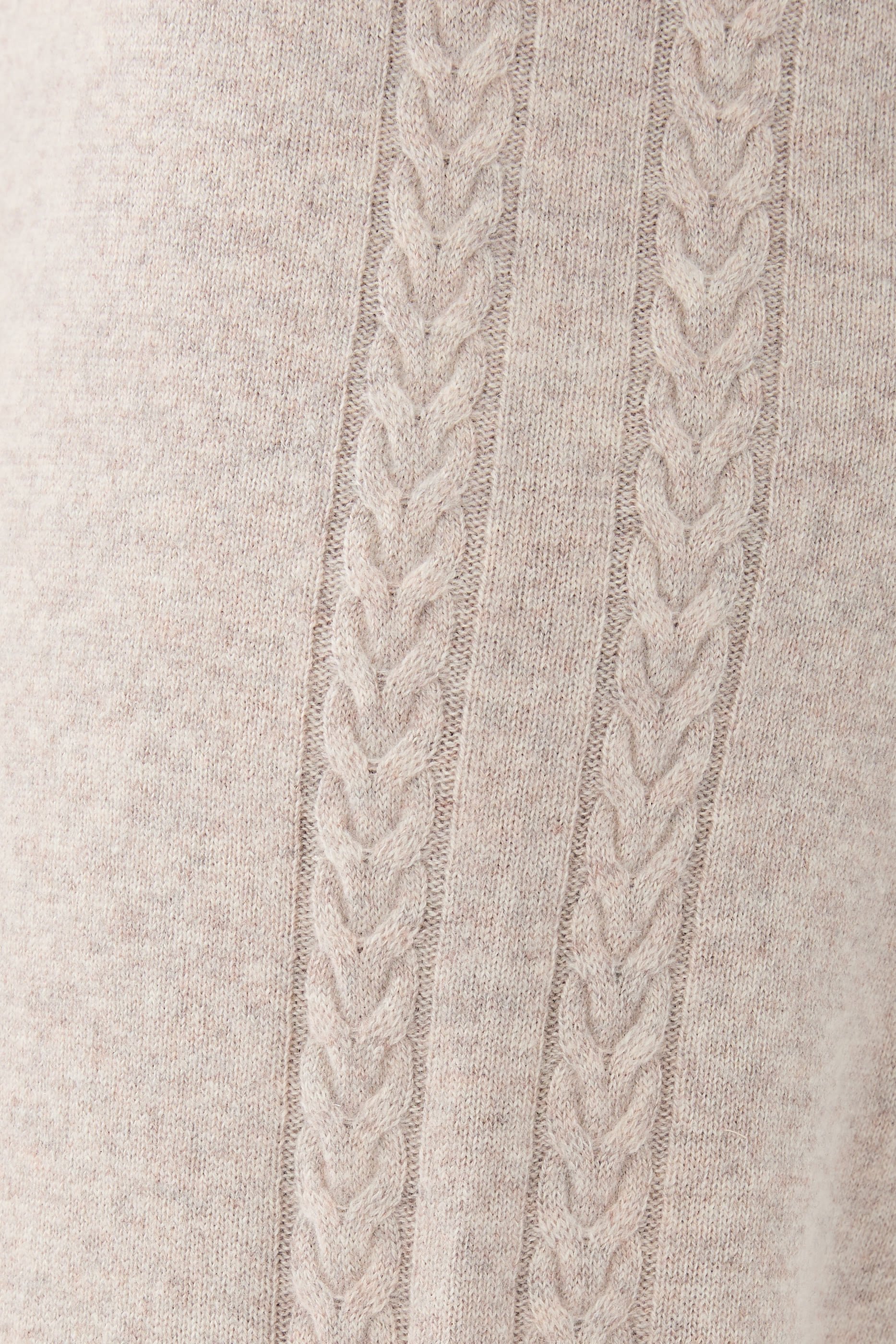 Cashmere Cable Panel Cuffed Joggers