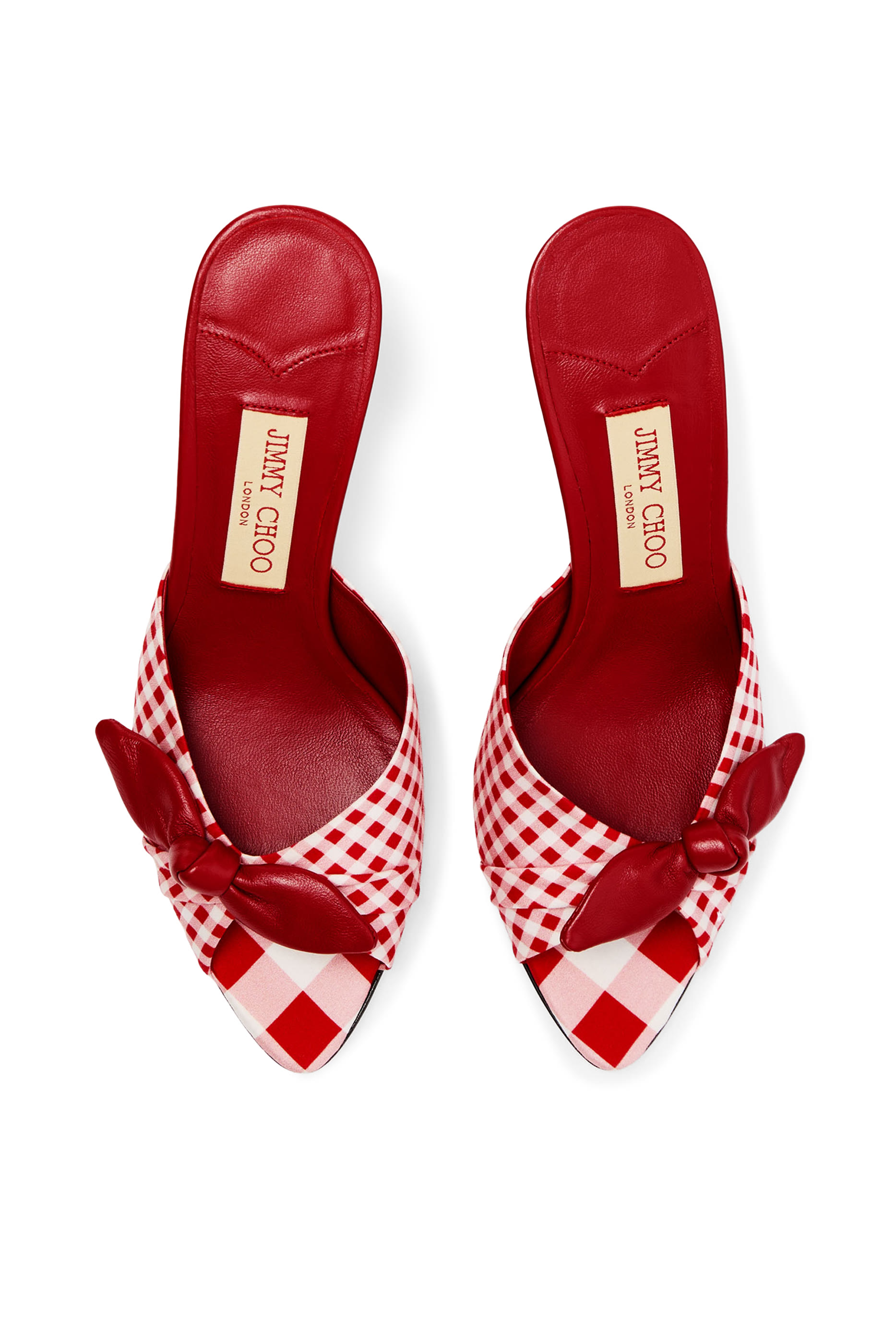 Livi Gingham 85 Wedge Mules 