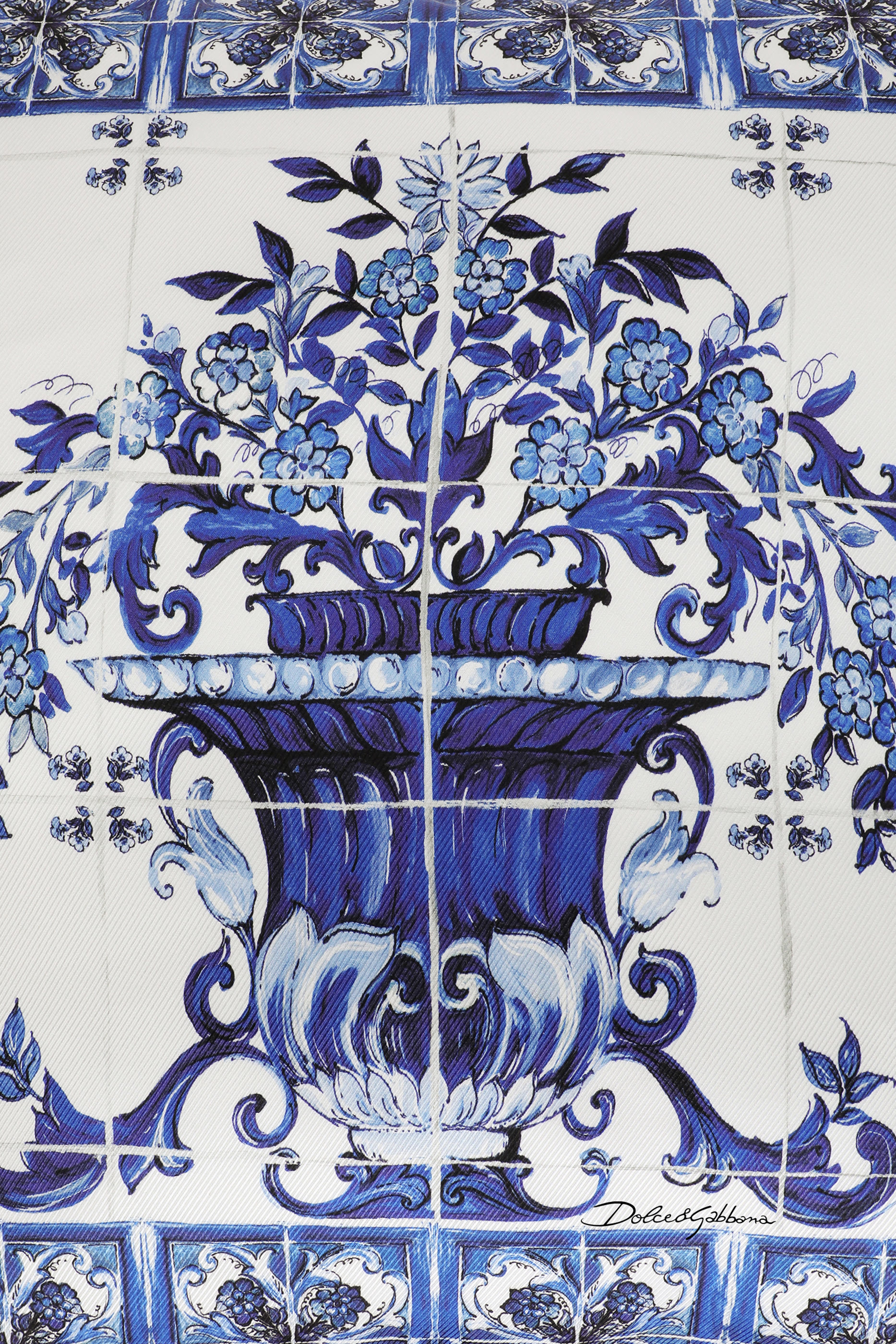 Blu Mediterraneo Silk Twill Cushion Small