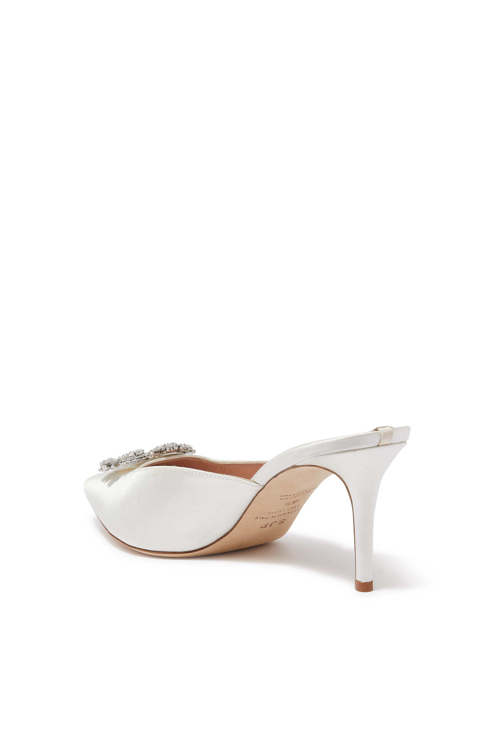 Laila Satin & Crystal BroochPumps