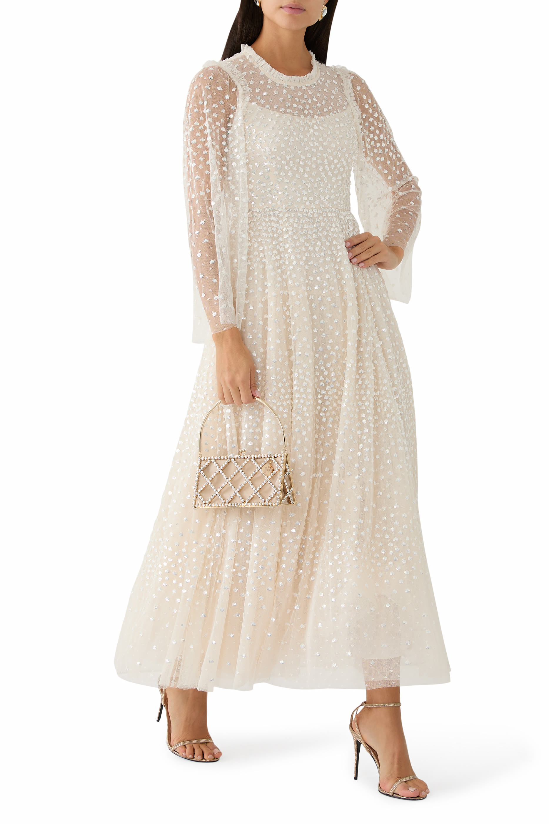 Scatter Dot Maxi Gown