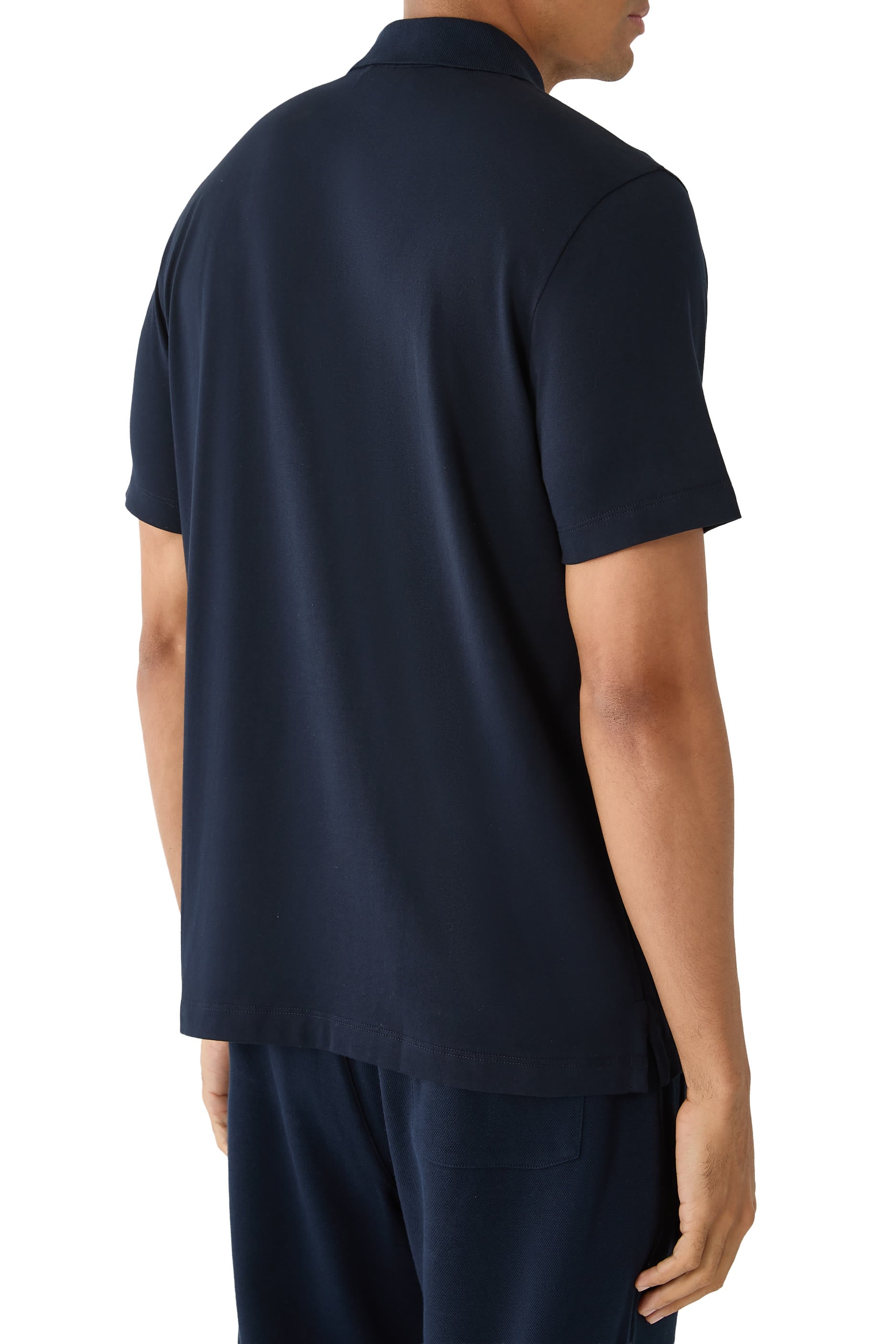 Three-Button Placket Polo Shirt