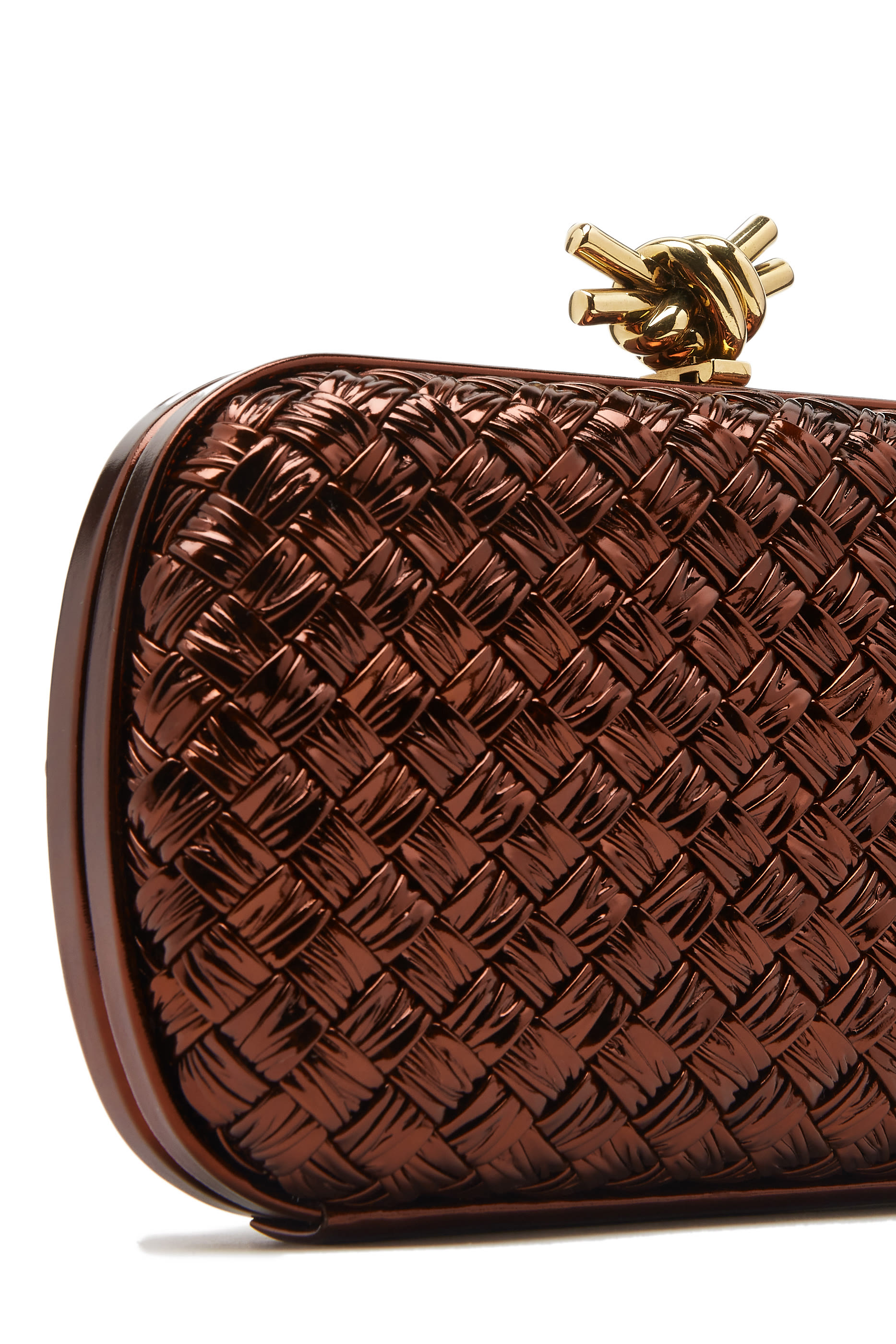 Intrecciato Leather Knot Clutch