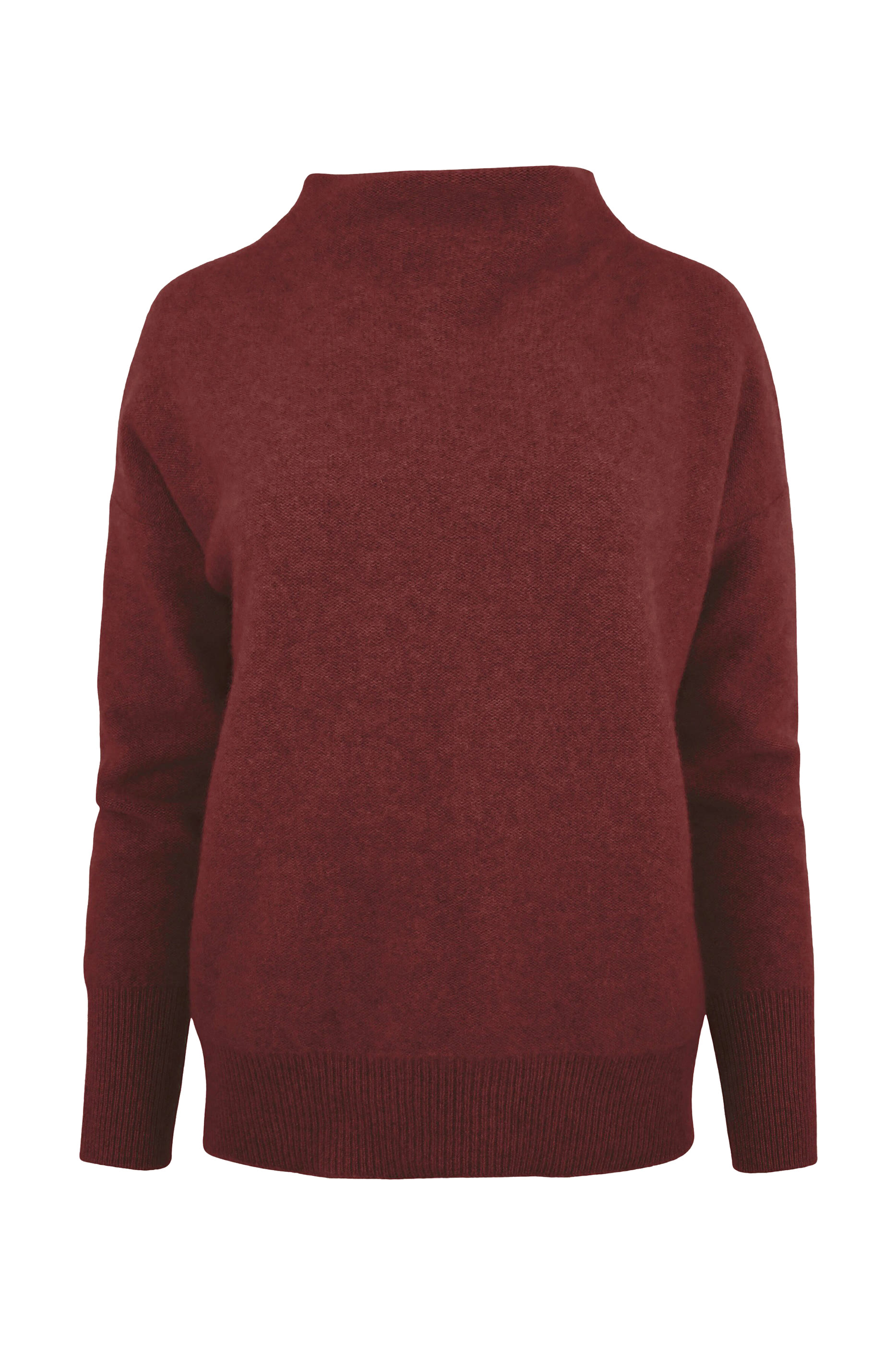 Plush Cashmere Funnel Neck Sweater