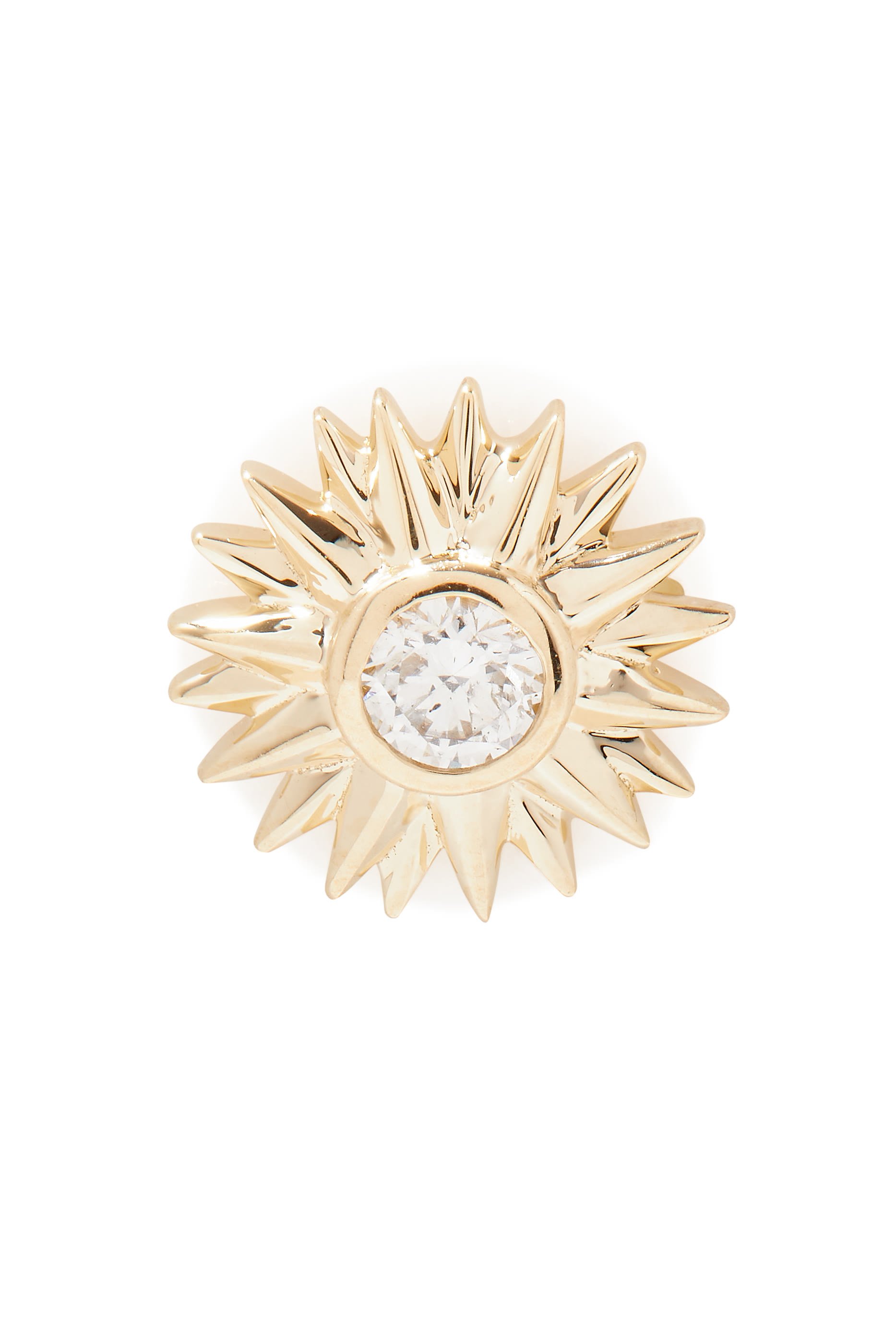 Diamond Sunburst Single Stud Earring