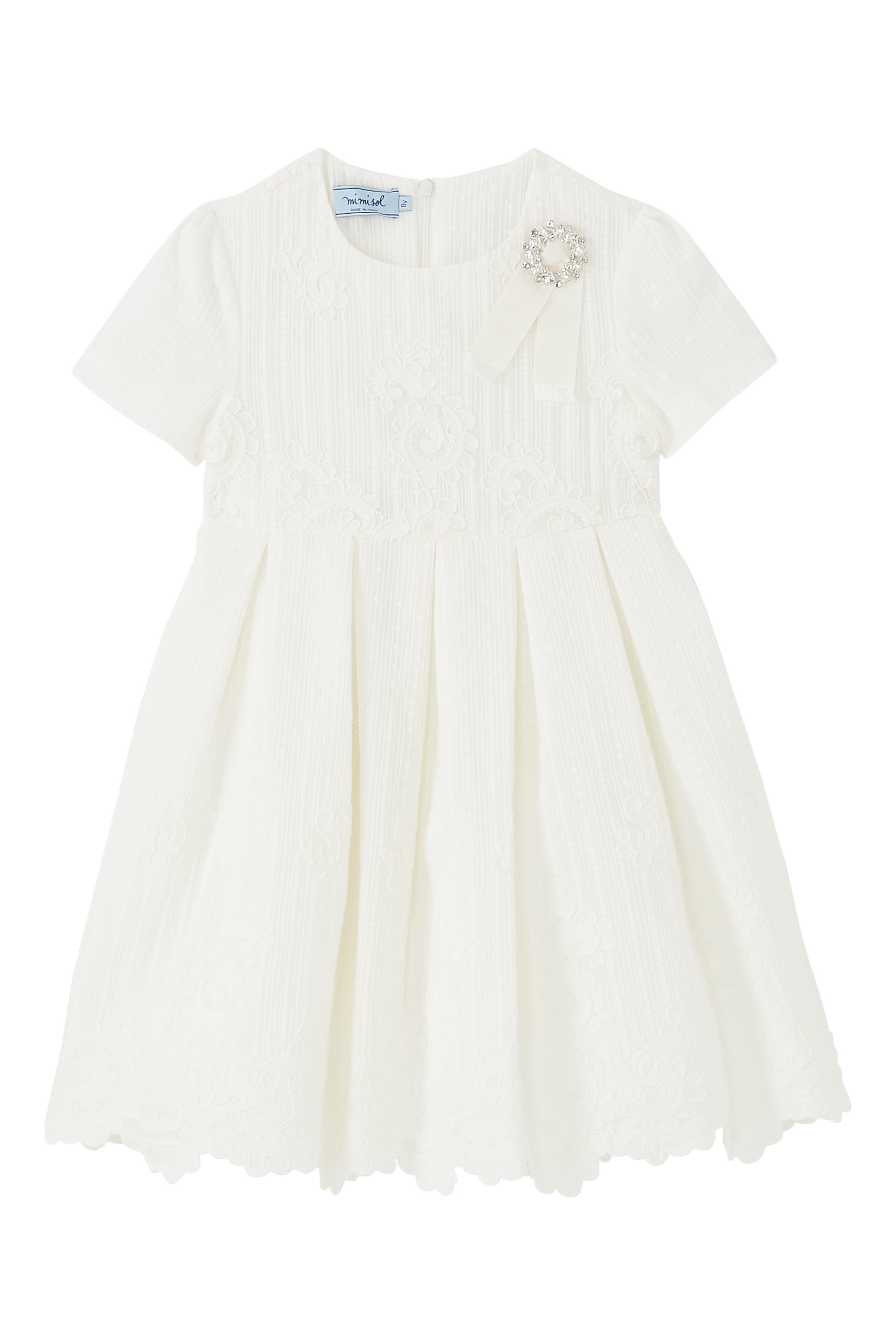 Kids Short Sleeve Lace Dress