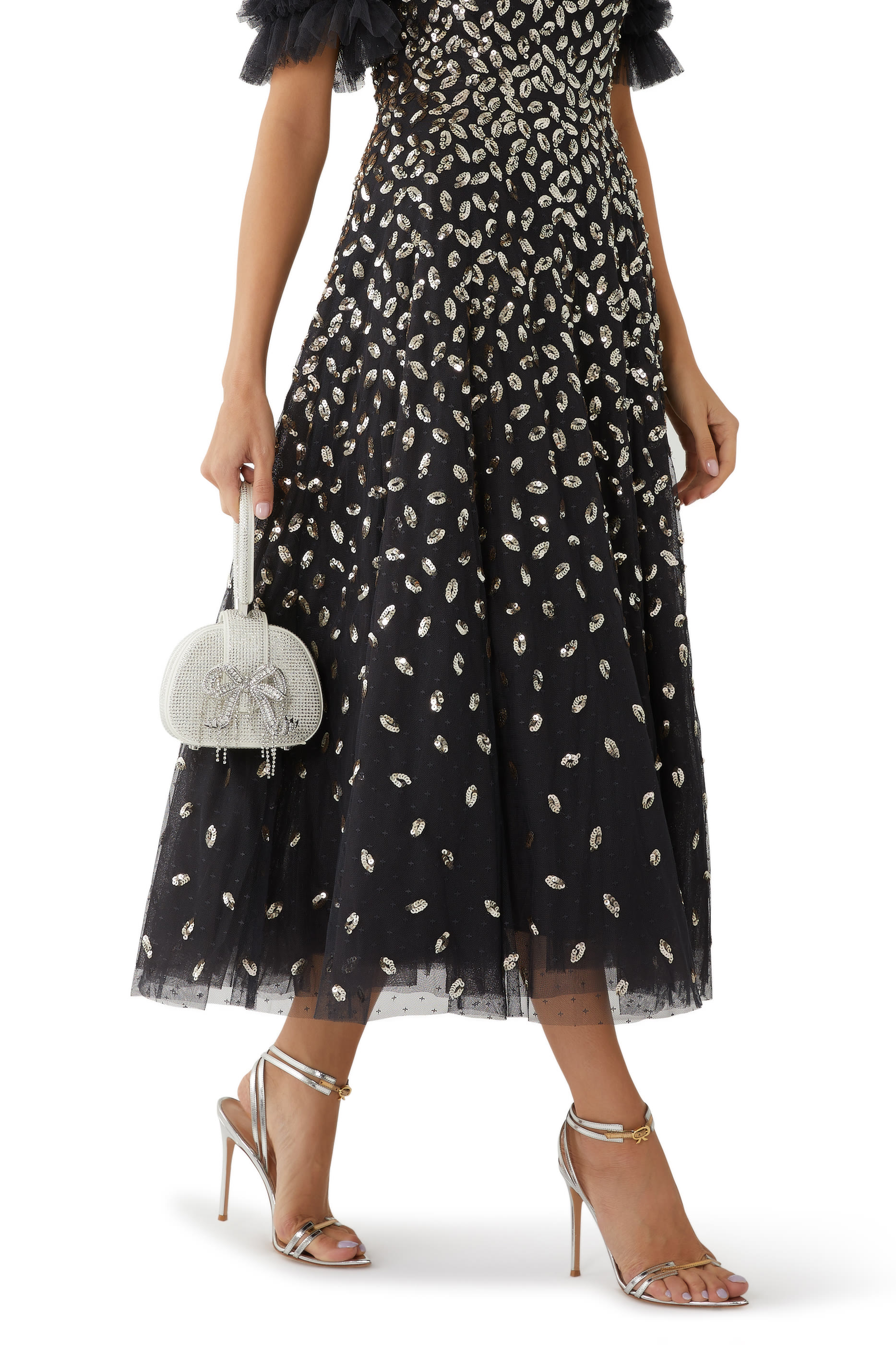 Rhinestone Top Handle Micro Bag