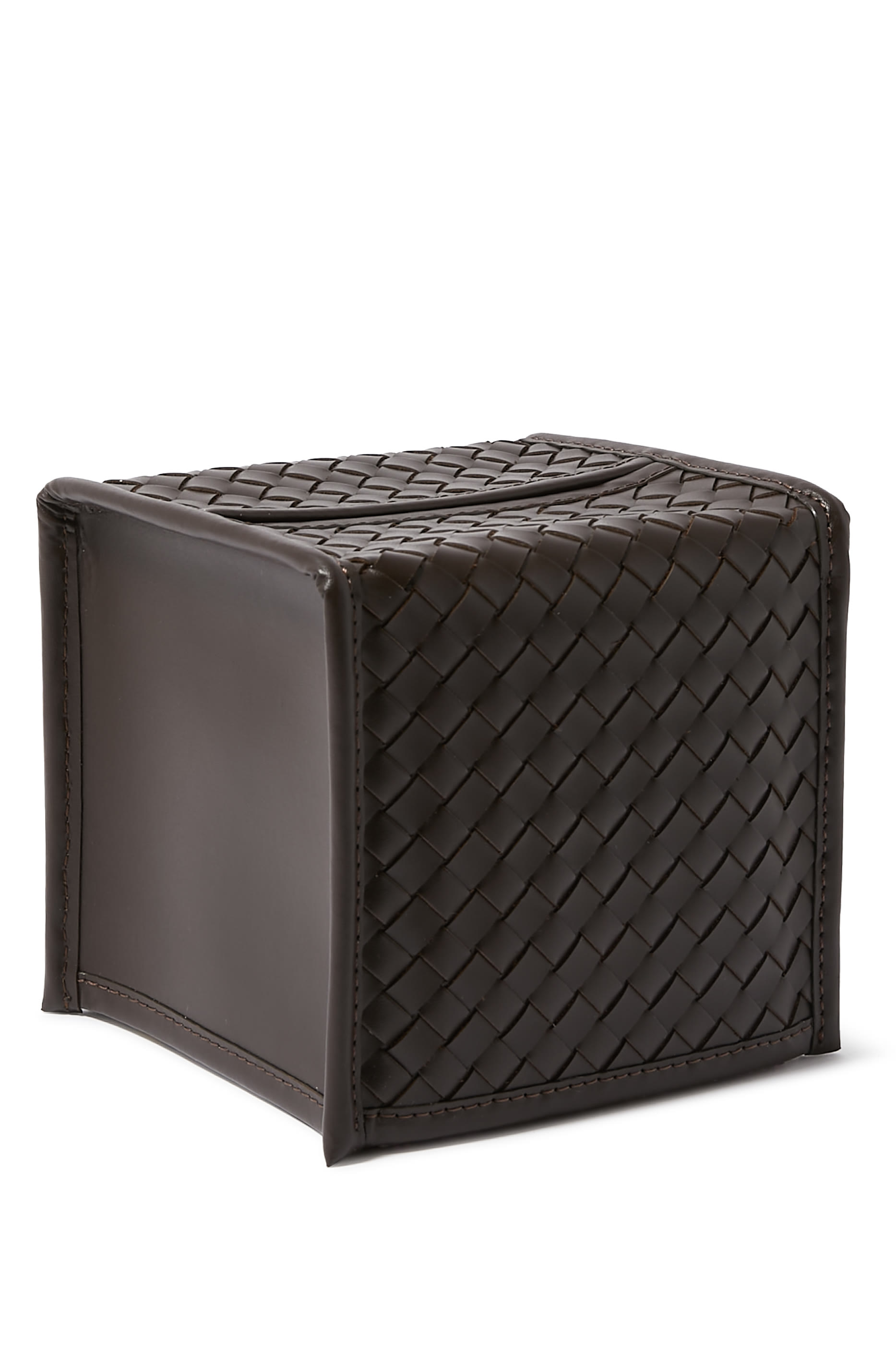 Hand Woven Leather Tissue Holder