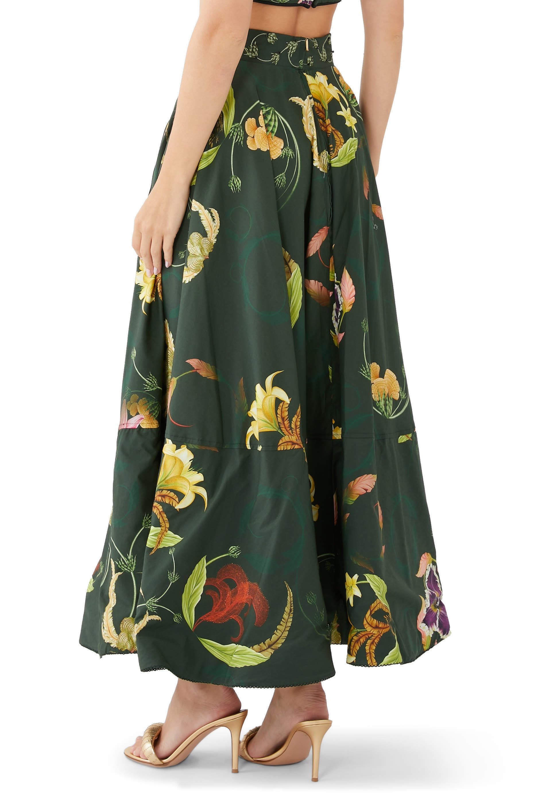 Bergamota Marina Embroidered Maxi Skirt