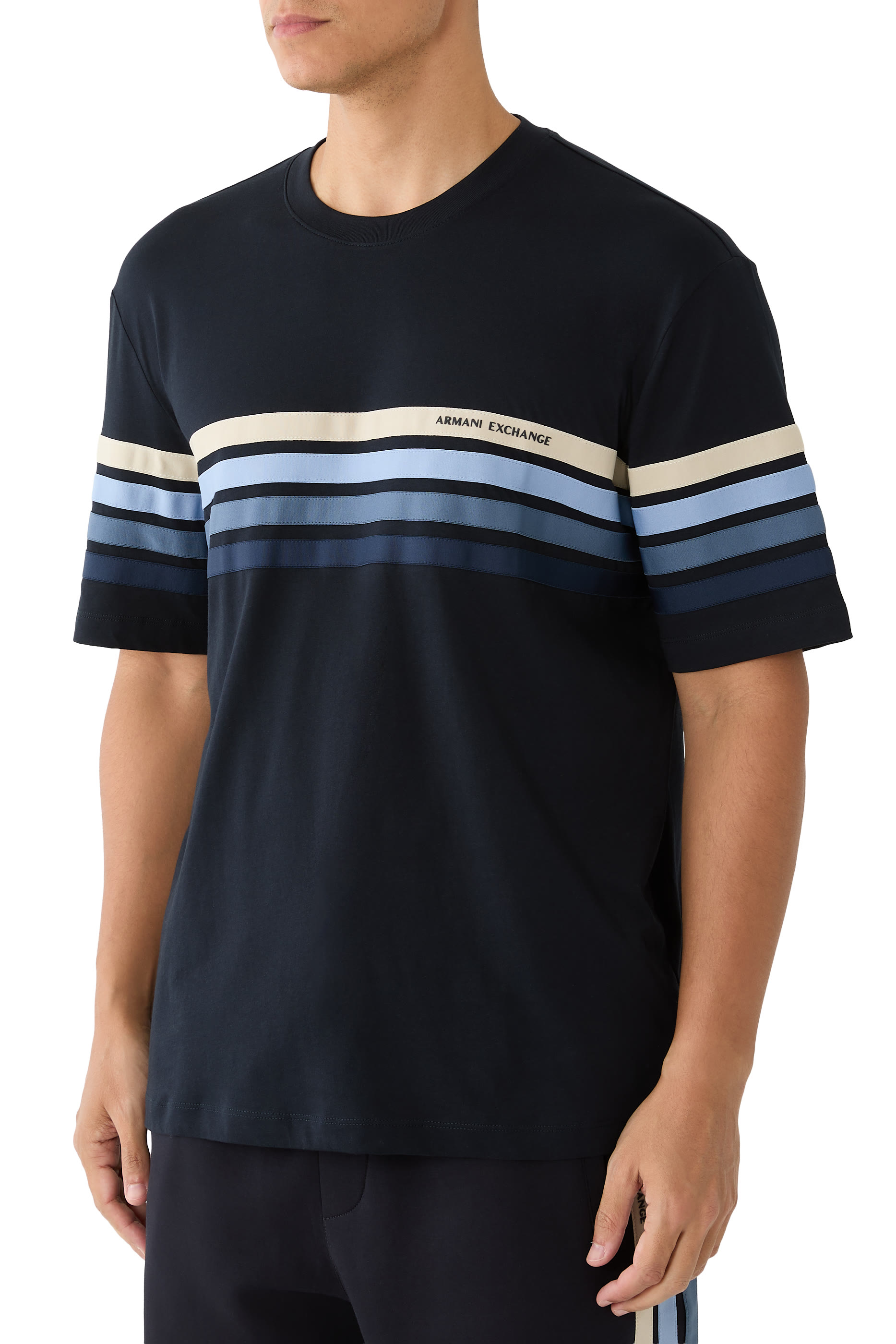 AX Logo Lined T-Shirt