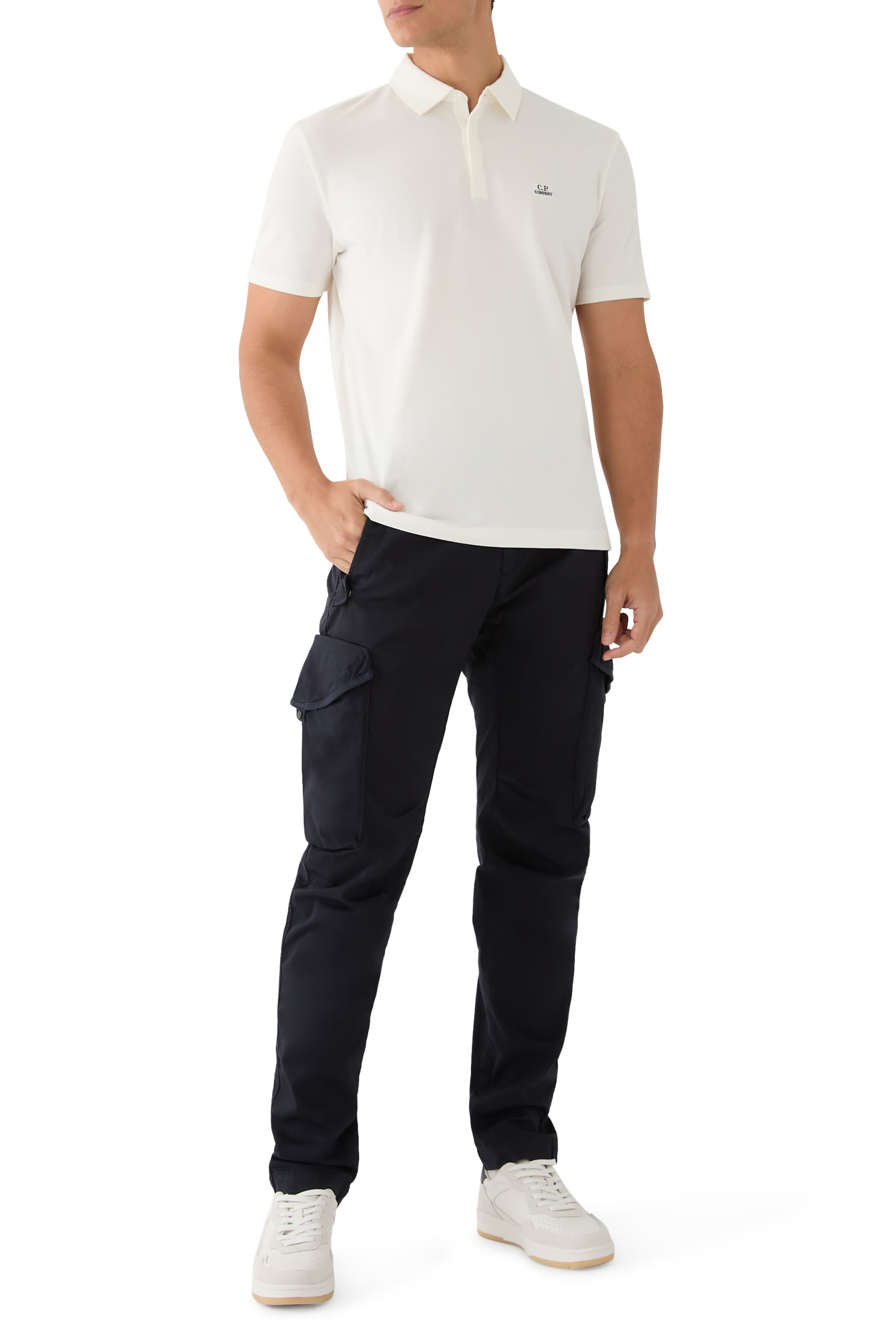 Logo Stretch Piquet Polo Shirt