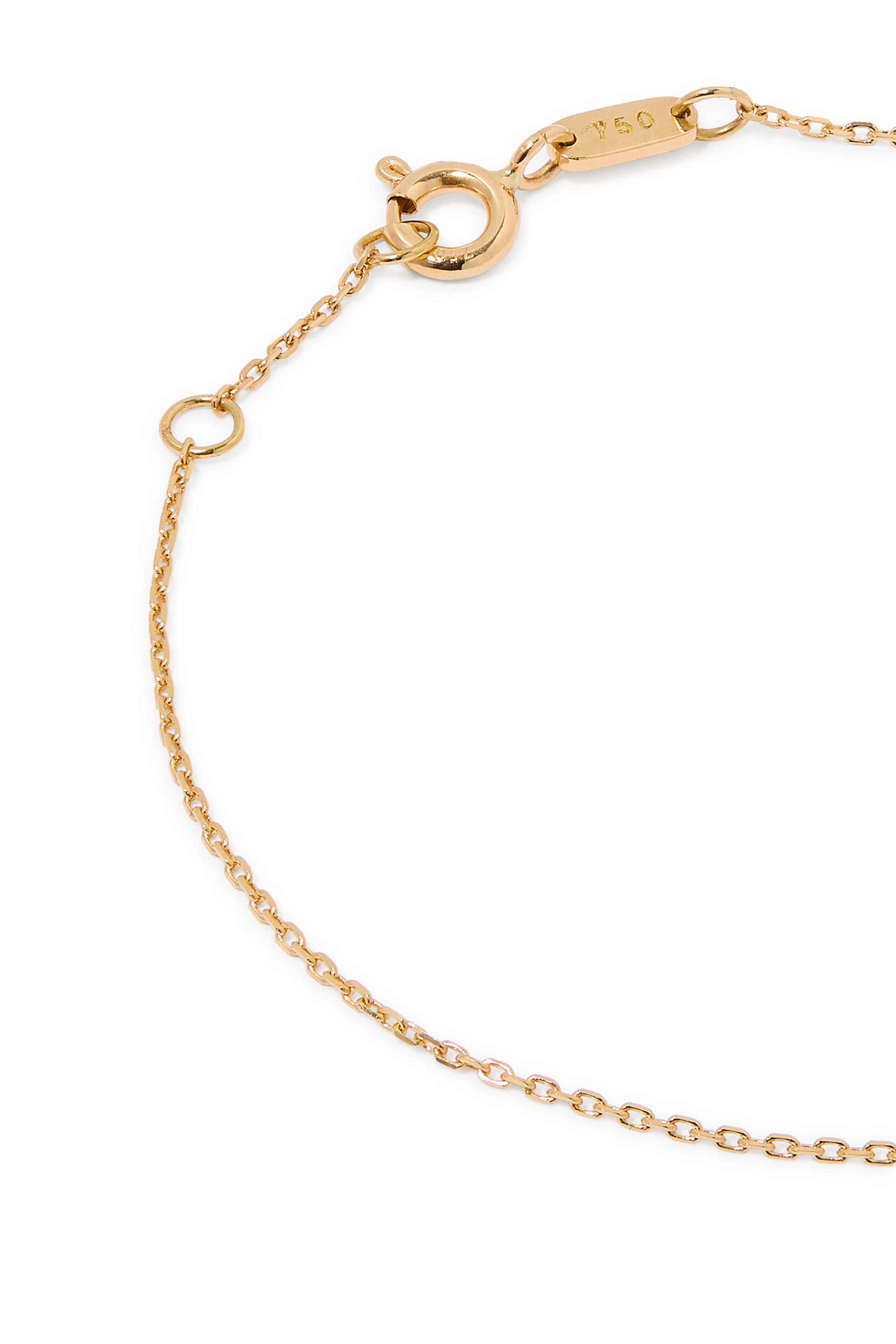 OULA - Letter Noon Bracelet, 18K Yellow Gold & Baguette Diamonds