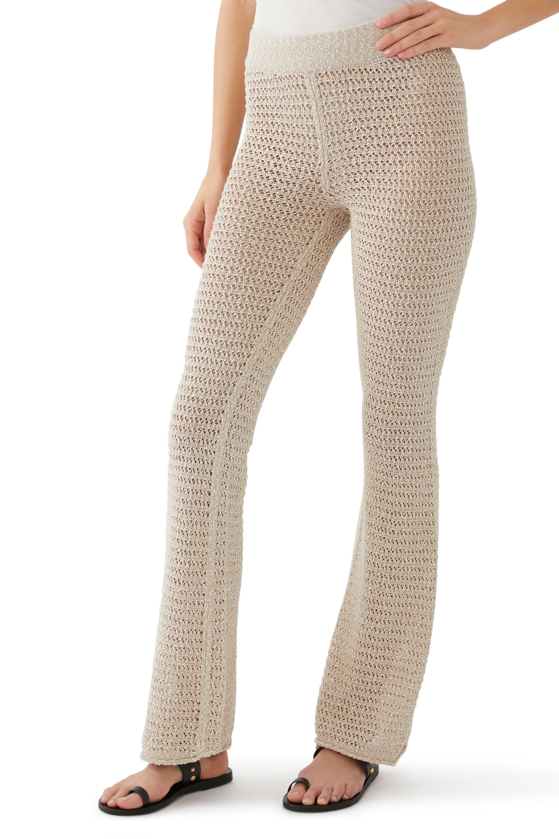 Cenci Crochet Knit Trousers