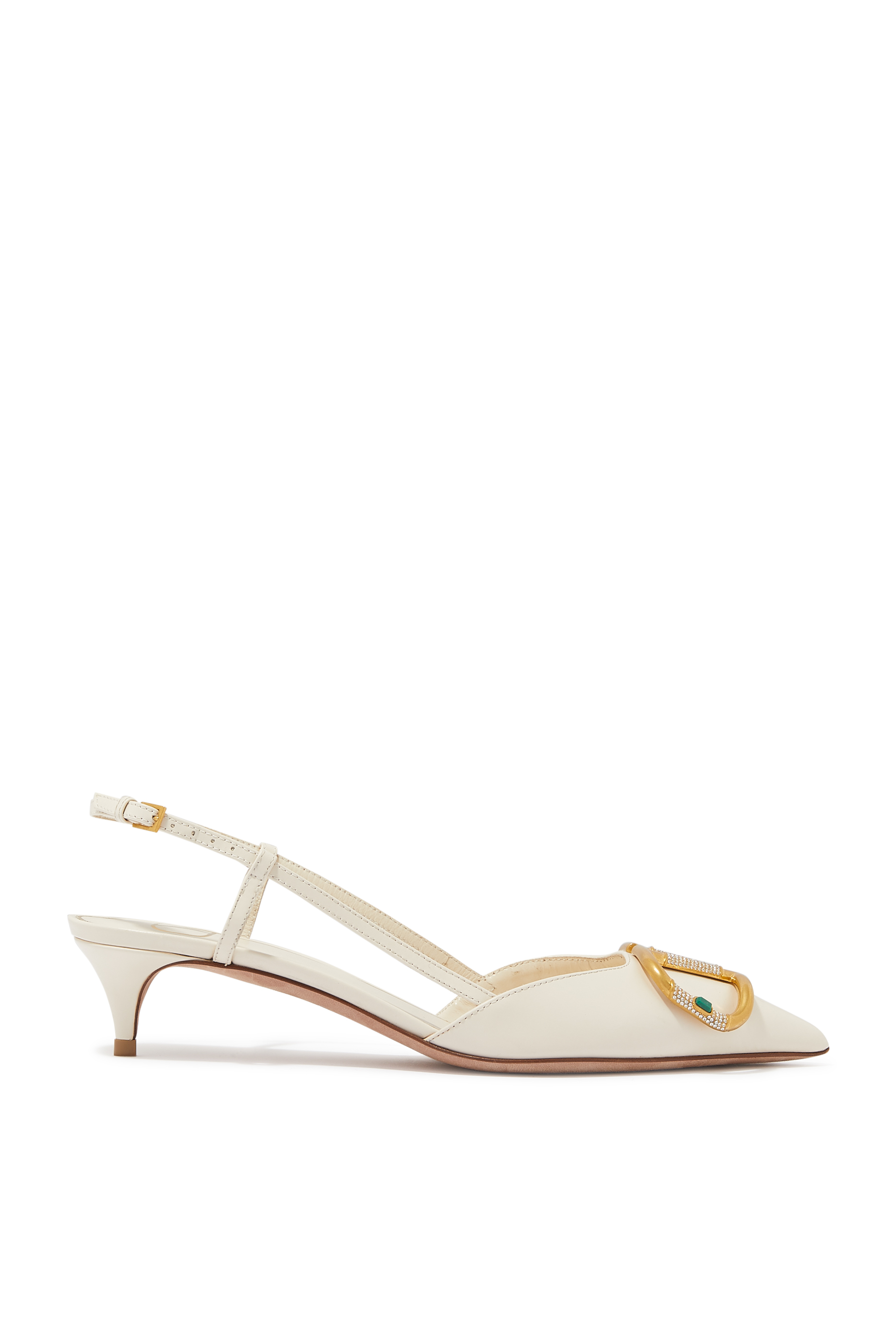 Valentino Garavani VLogo Cabochon Slingback Heels