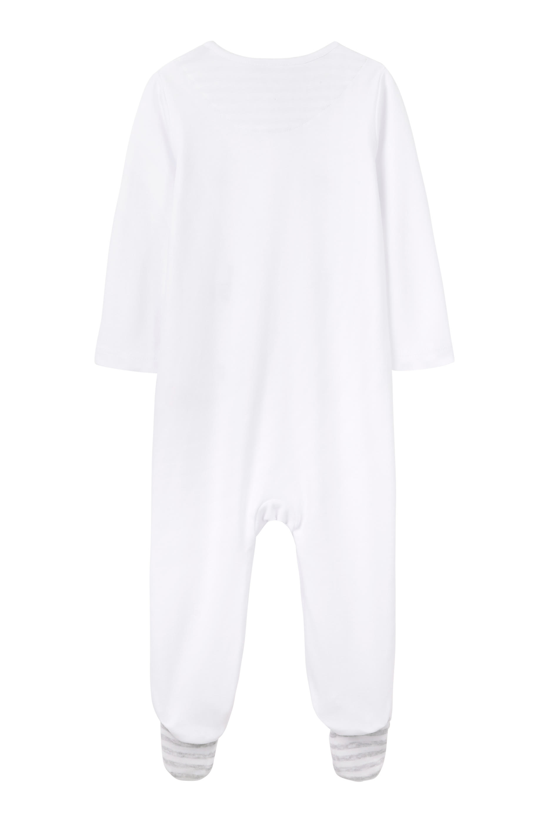 Kids Organic Cotton Party Animals Embroidered Sleepsuit