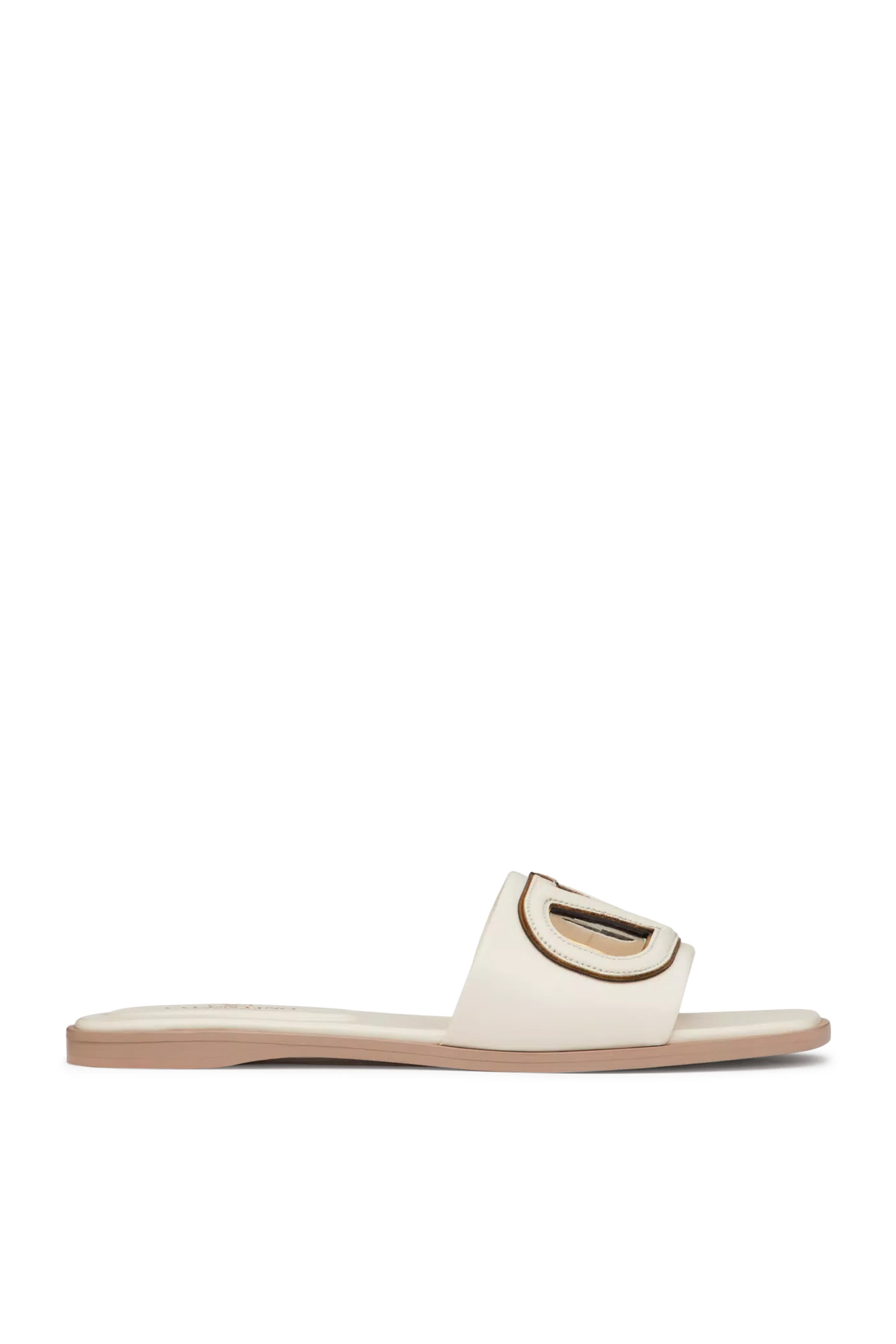VLogo Cut-Out Calfskin Mules