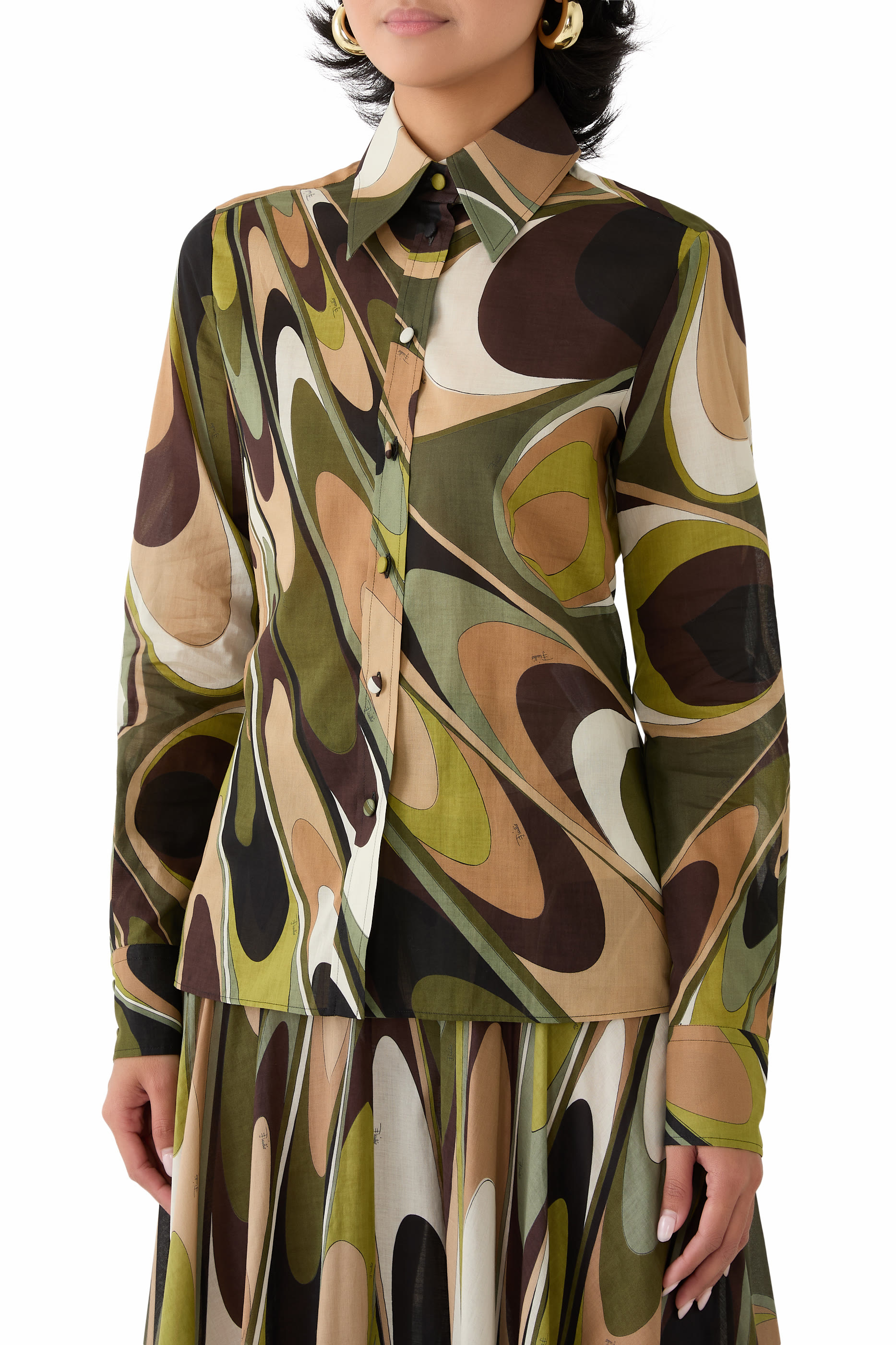 Onde Print Cotton Shirt