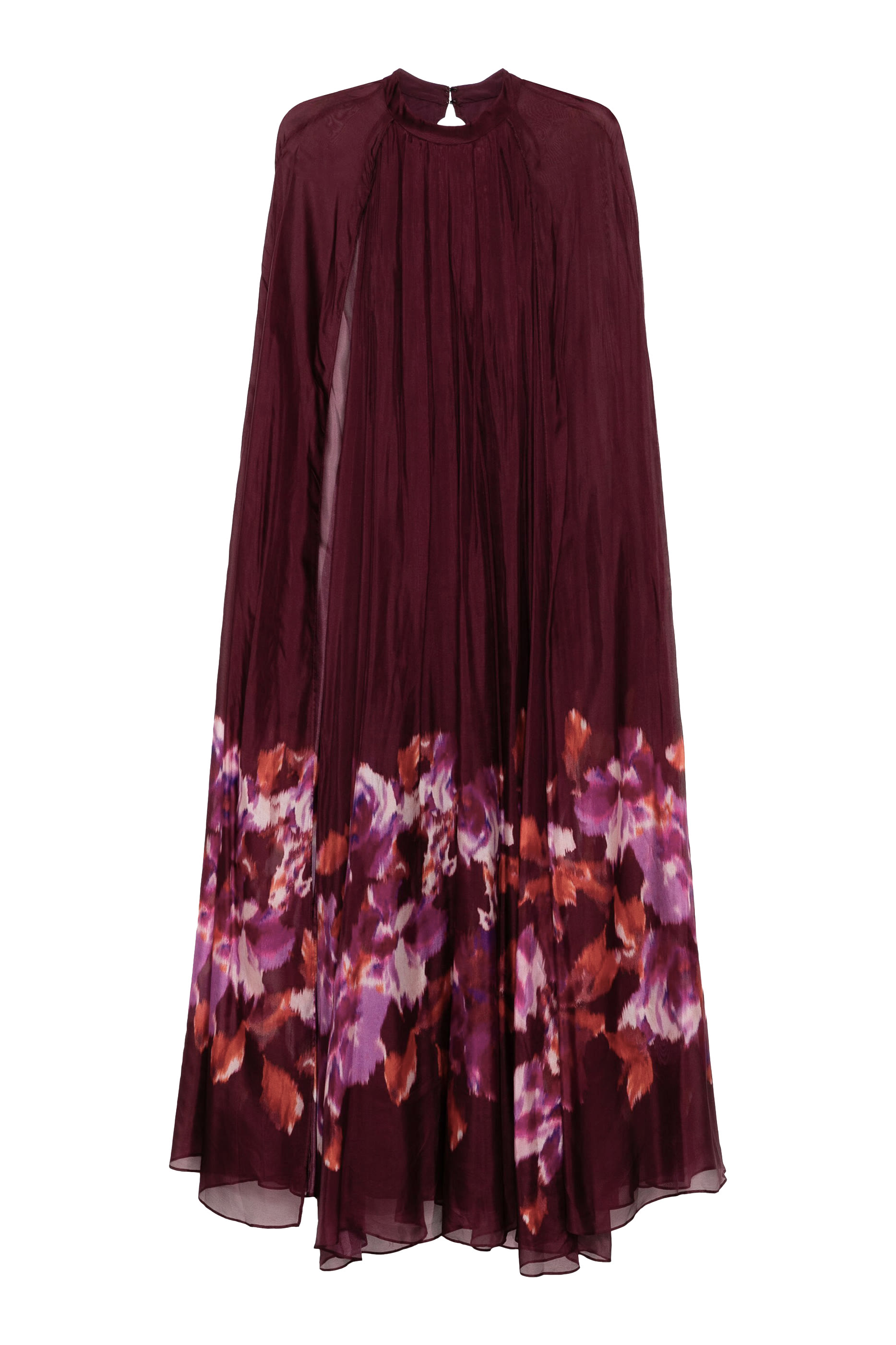 Tiana Gown in Mixed Berry Ikat Border