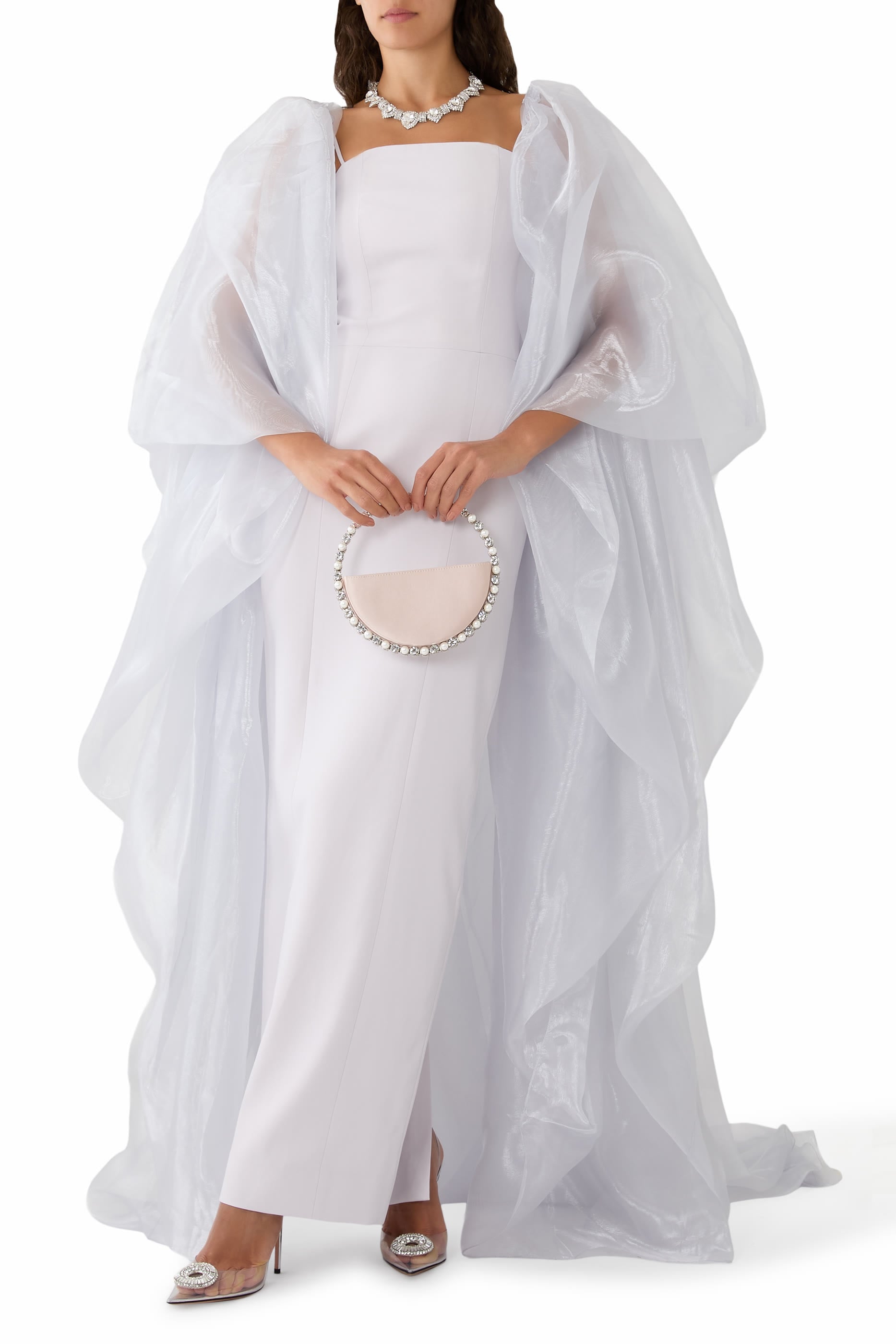 Slim-Cut Full-Length Crepe Gown 