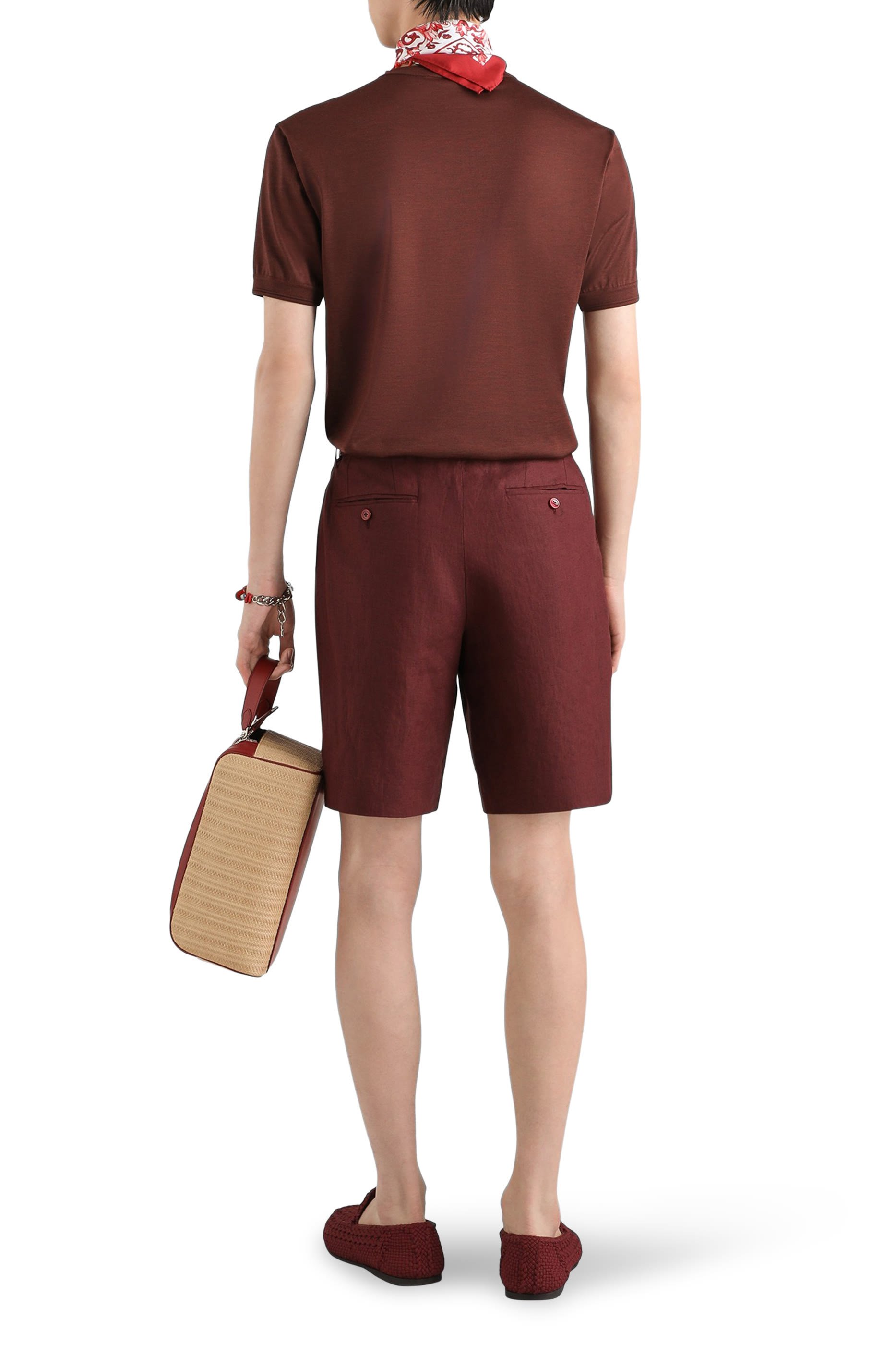Crew Neck Silk T-Shirt 