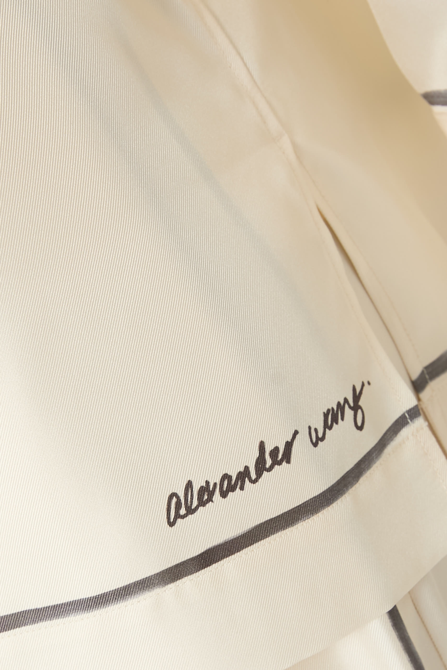 Oversized Button-Down Shirt with Border Print